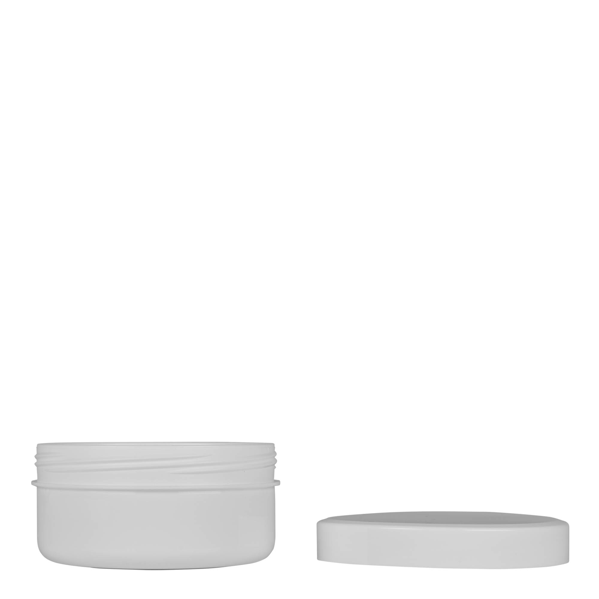 250 ml plastová dóza 'White Line', PP, biela, hrdlo: skrutkovací uzáver 250 ml plastová dóza 'White Line', PP, biela, hrdlo: skrutkovací uzáver