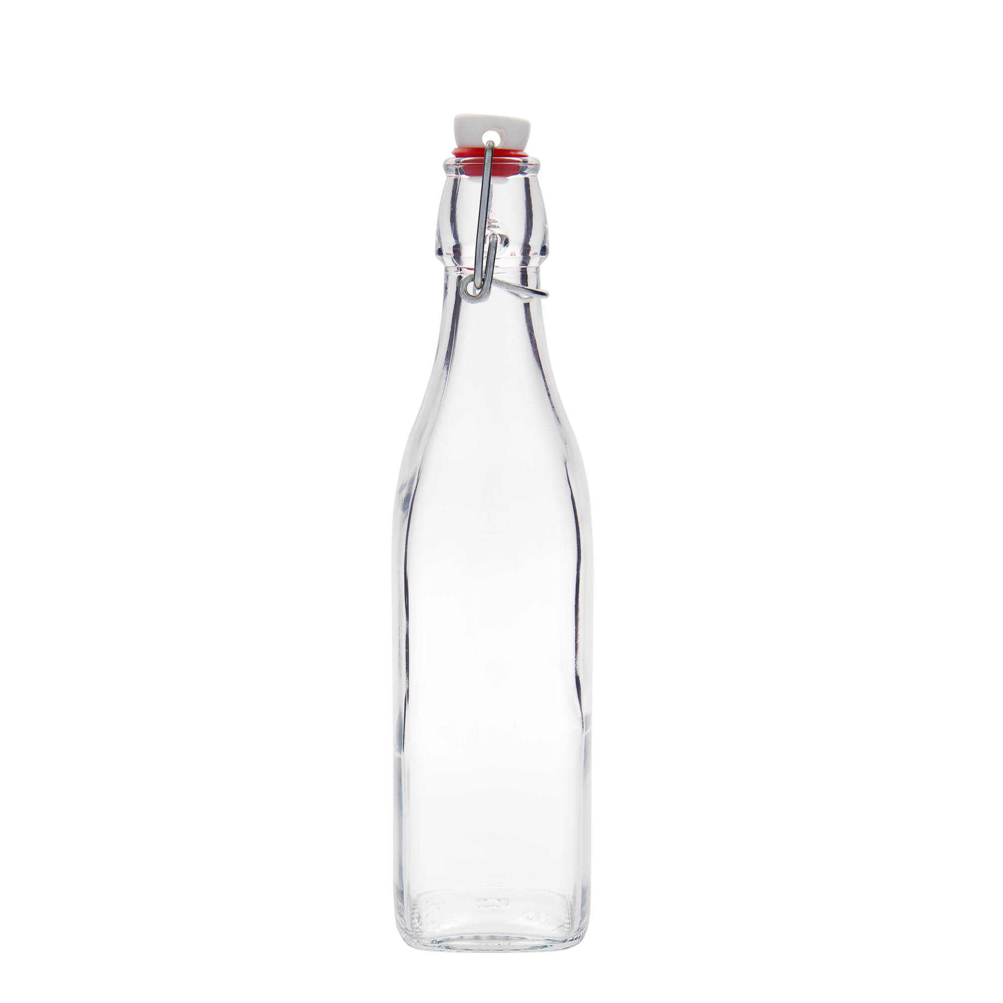 500 ml sklenená fľaša 'Swing, štvorcová, hrdlo: pákové uzáver