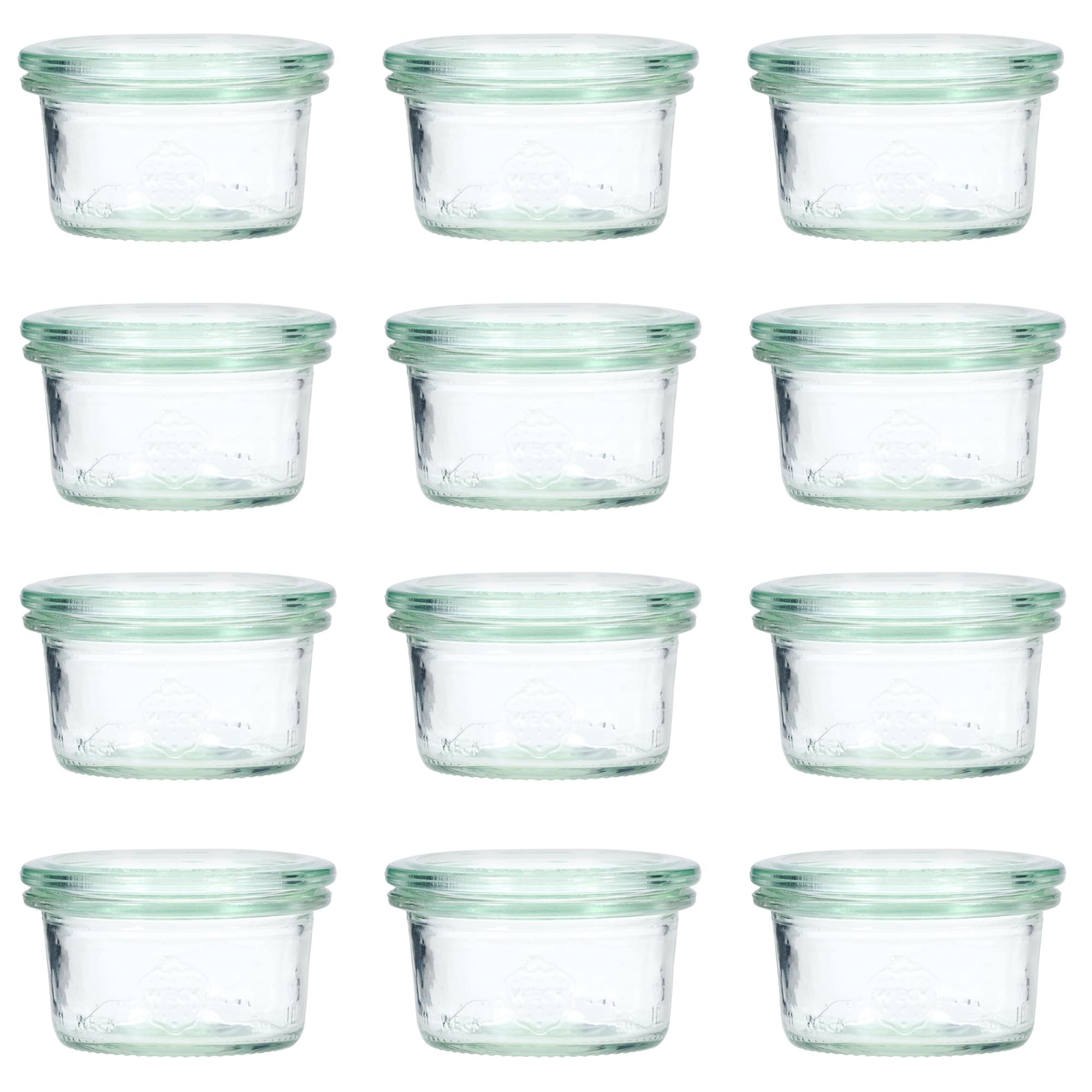 12x 50 ml WECK-pohár typu Sturz so skleneným viečkom RR 60