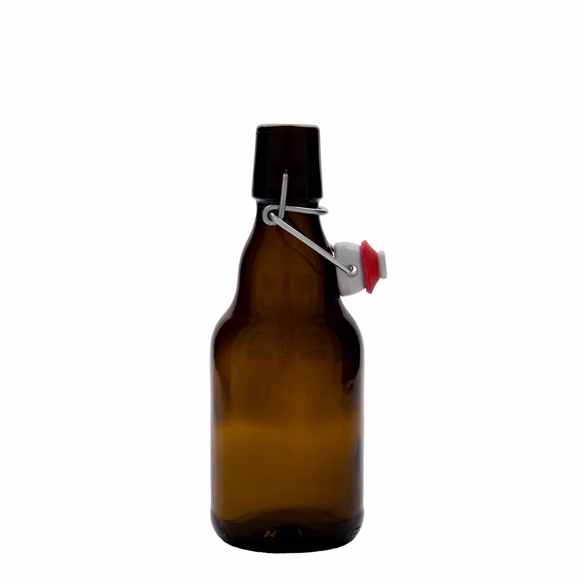 330 ml pivová fľaša 'Steinie', sklo, hnedá, hrdlo: uzáver s pákou