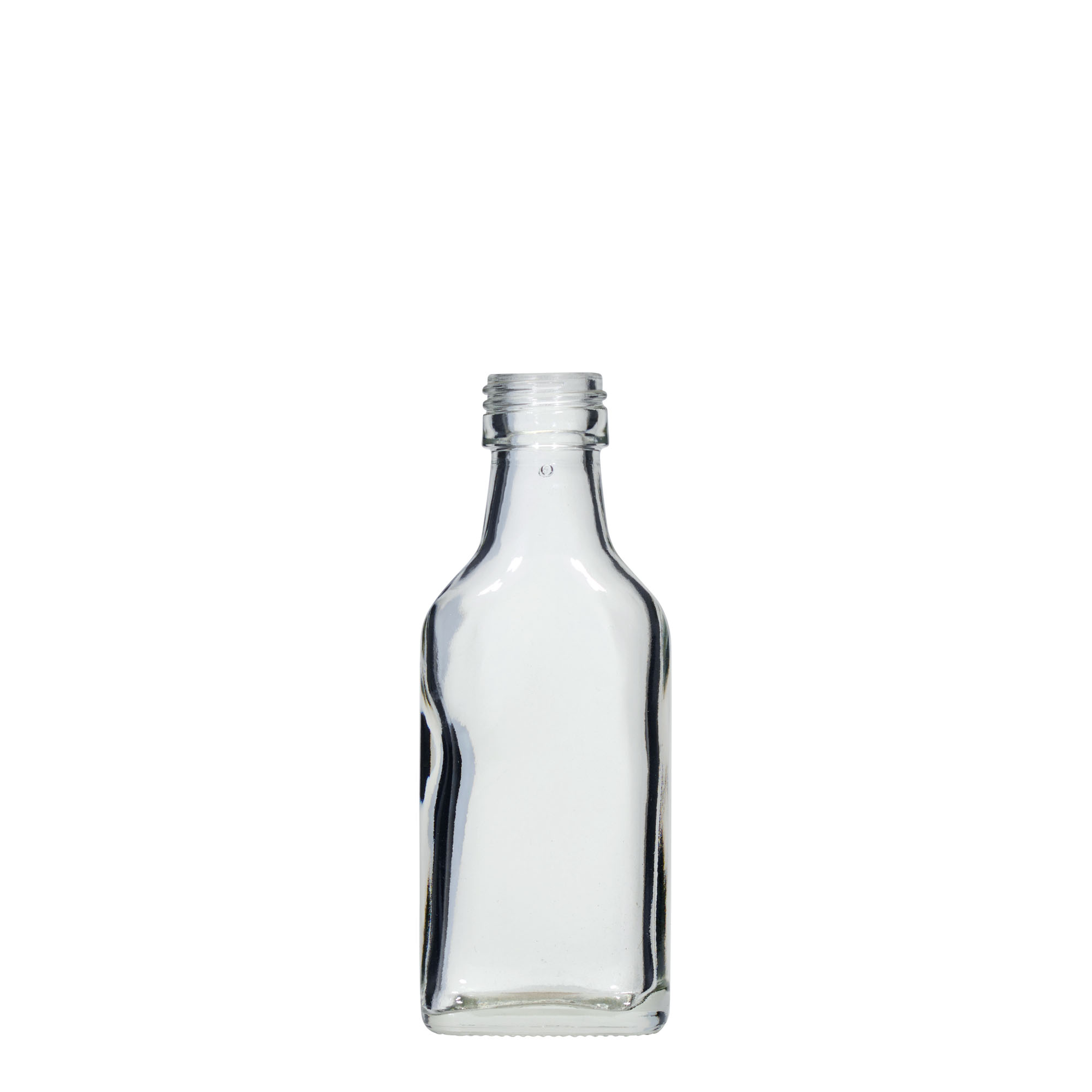 40 ml vrecková fľaša, obdĺžniková, hrdlo: PP 22 40 ml vrecková fľaša, obdĺžniková, hrdlo: PP 22