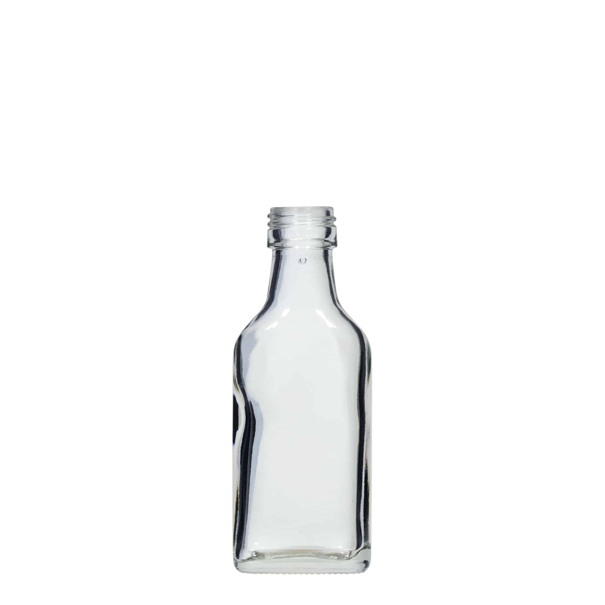 40 ml vrecková fľaša, obdĺžniková, hrdlo: PP 22