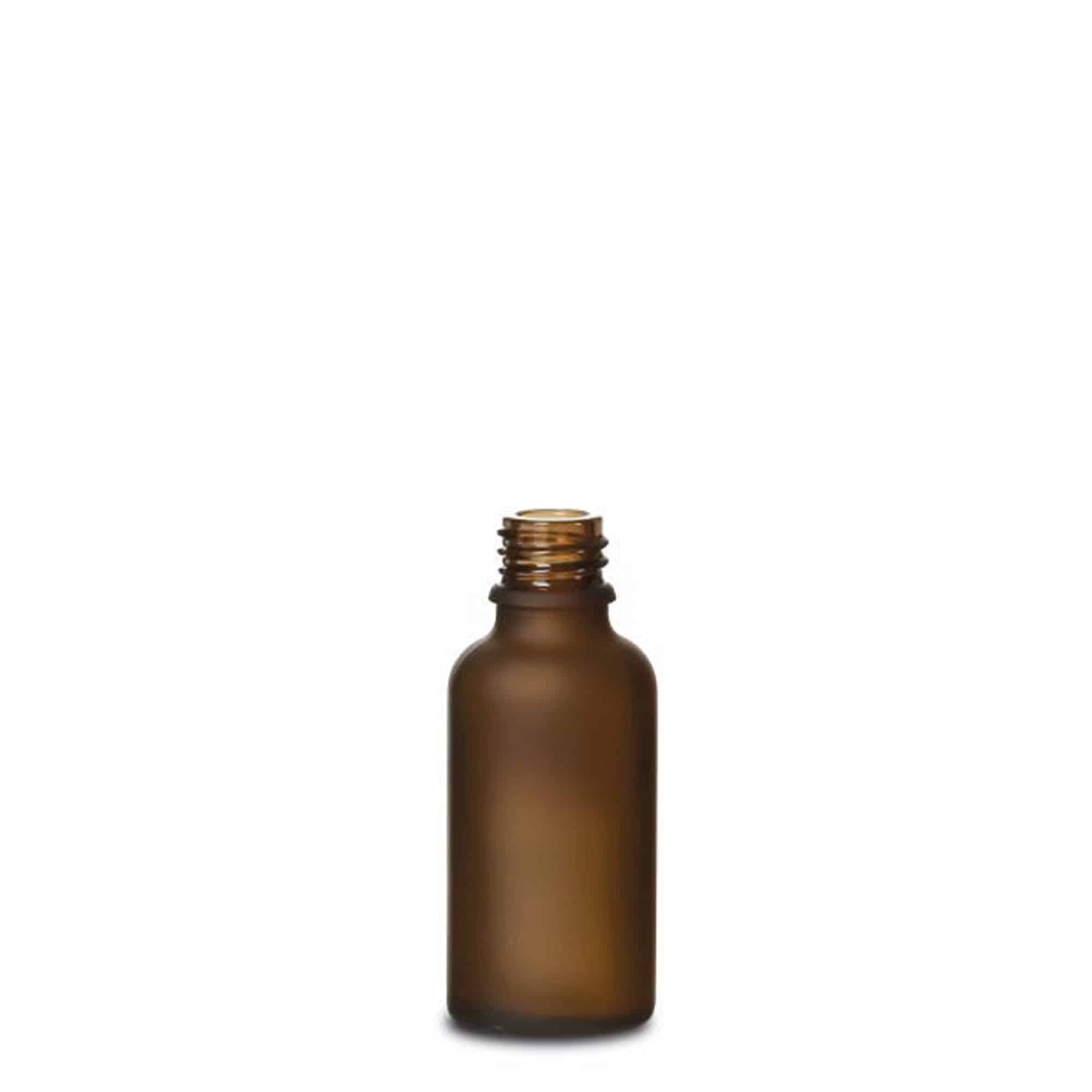 30ml liekovka, sklo, hnedá matná, hrdlo: DIN 18 30ml liekovka, sklo, hnedá matná, hrdlo: DIN 18