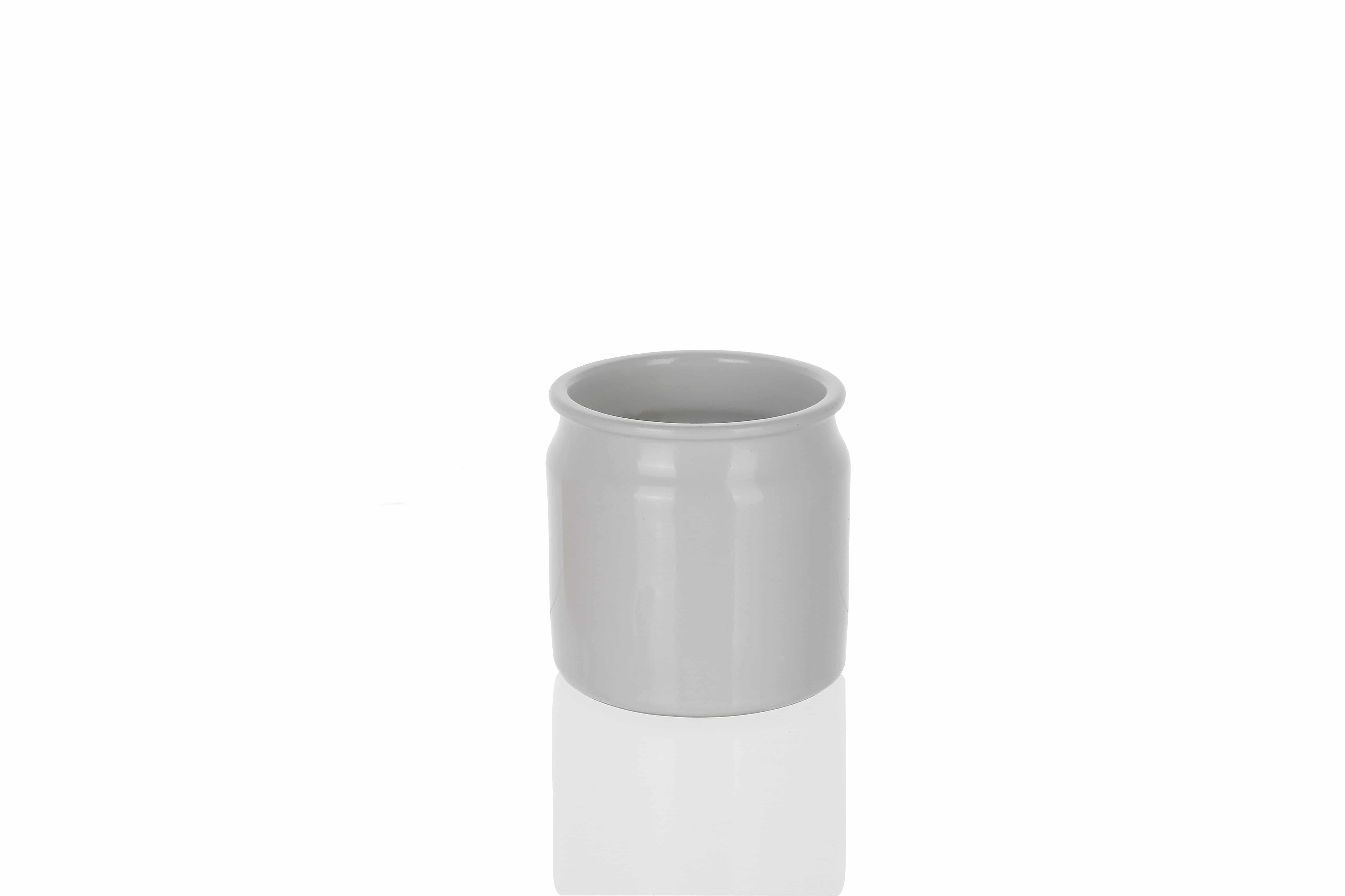 160 ml kameninový hrniec, keramika, biela farba, hrdlo: korok