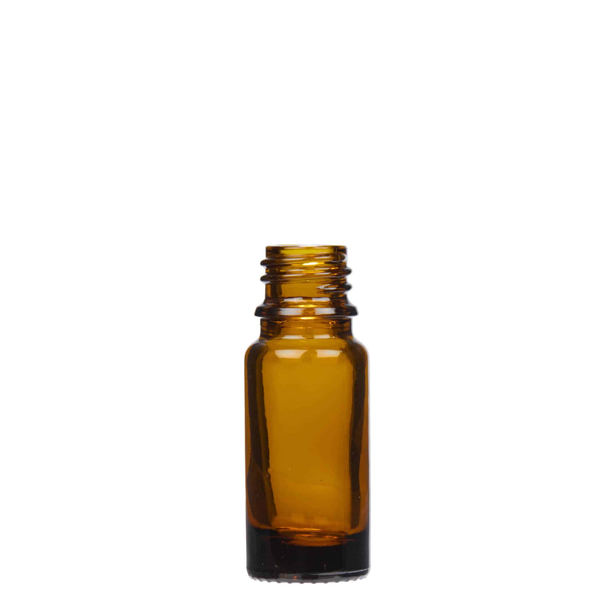 10 ml liekovka s pipetou, sklená, hnedá farba, hrdlo: DIN 18