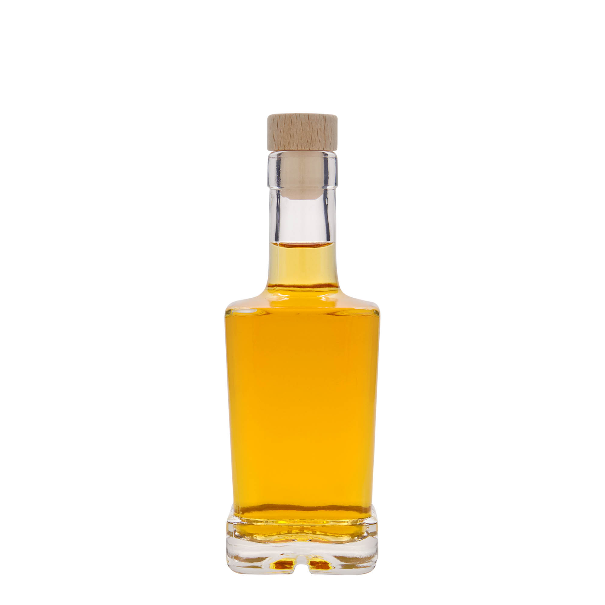 250 ml sklená fľaša „Rene“, štvorcová, hrdlo: korok