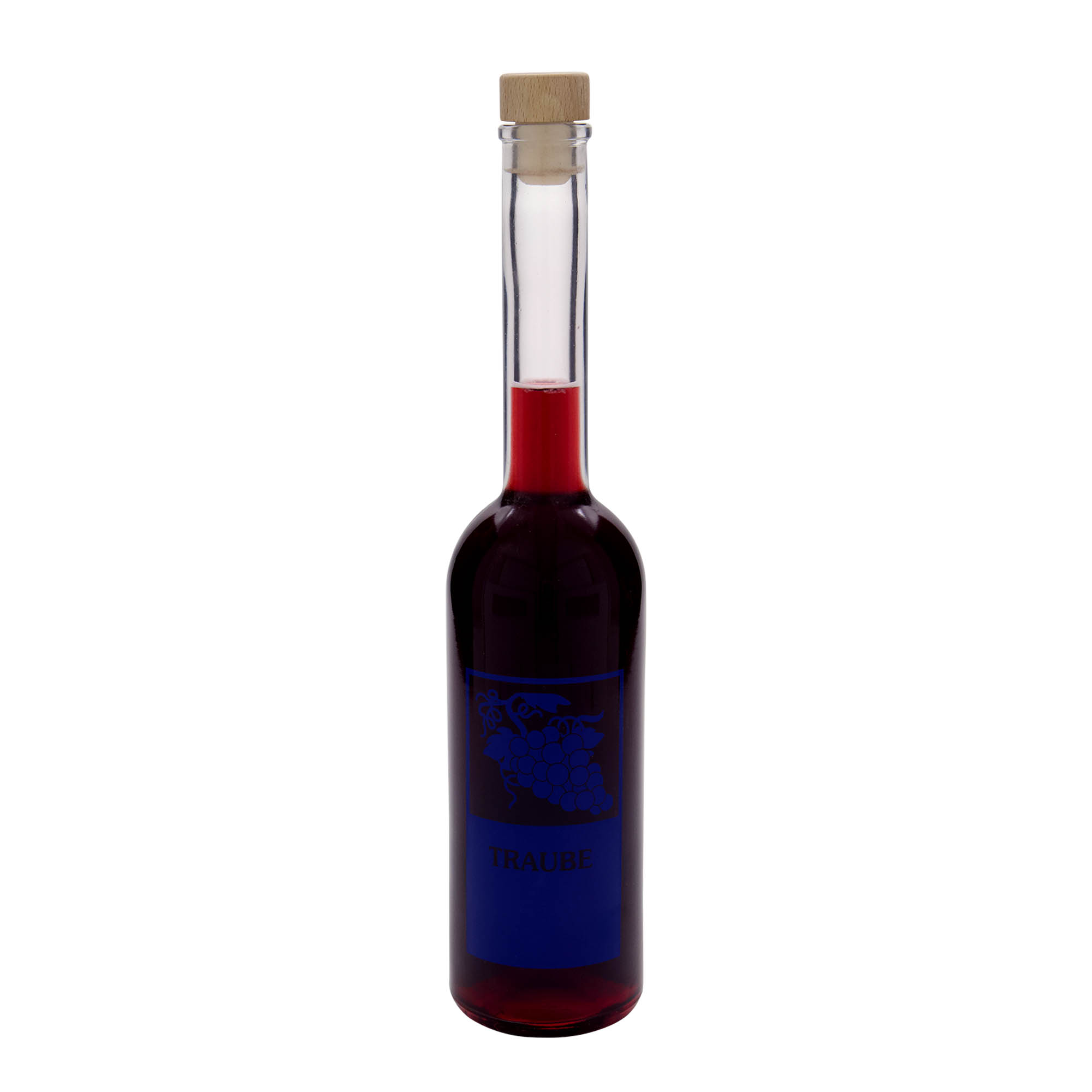 500 ml sklenená fľaša 'Opera', motív: Hrozno, hrdlo: Korek 500 ml sklenená fľaša 'Opera', motív: Hrozno, hrdlo: Korek