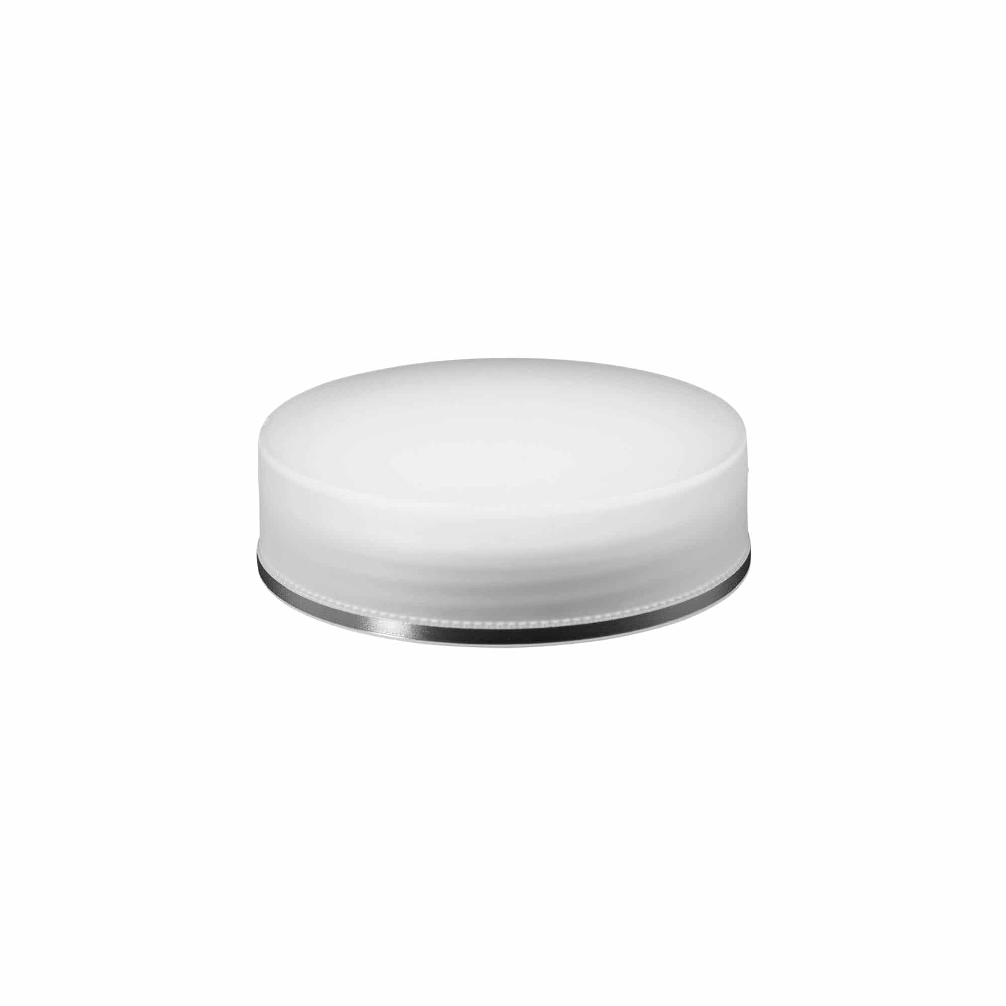 Skrutkovací uzáver „Clear/Platin Edition“, PP plast, biela farba, pre hrdlo: 70/2P