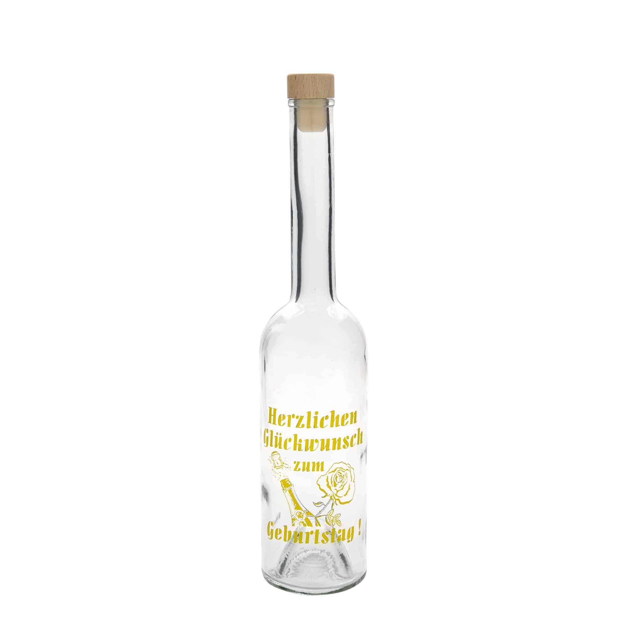 500 ml sklená fľaša Ma x imo s potlačou „Karneval“, hrdlo: korok