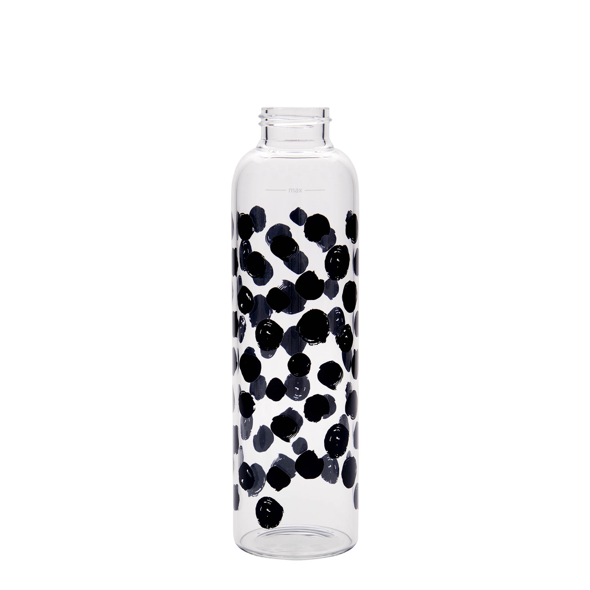500 ml fľaša „Perseus“, motív: čierne body, hrdlo: skrutkovací uzáver