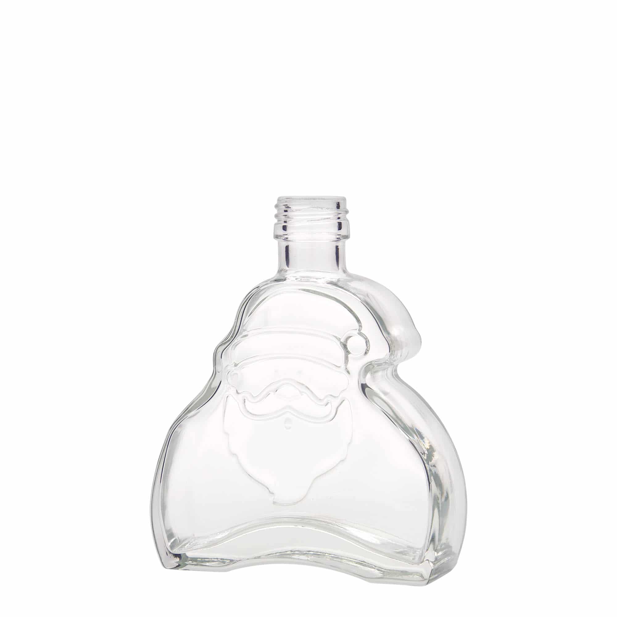 200 ml sklená fľaša „Santa Claus“, hrdlo: PP 28