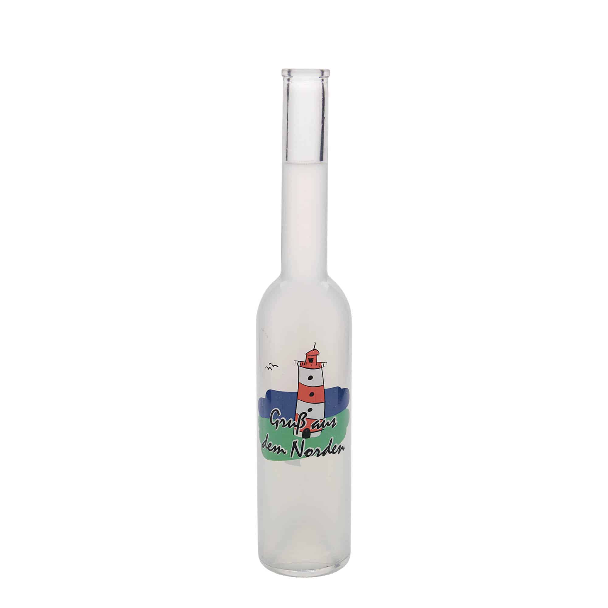350 ml sklená fľaša „Opera“, motív: sever, hrdlo: korok