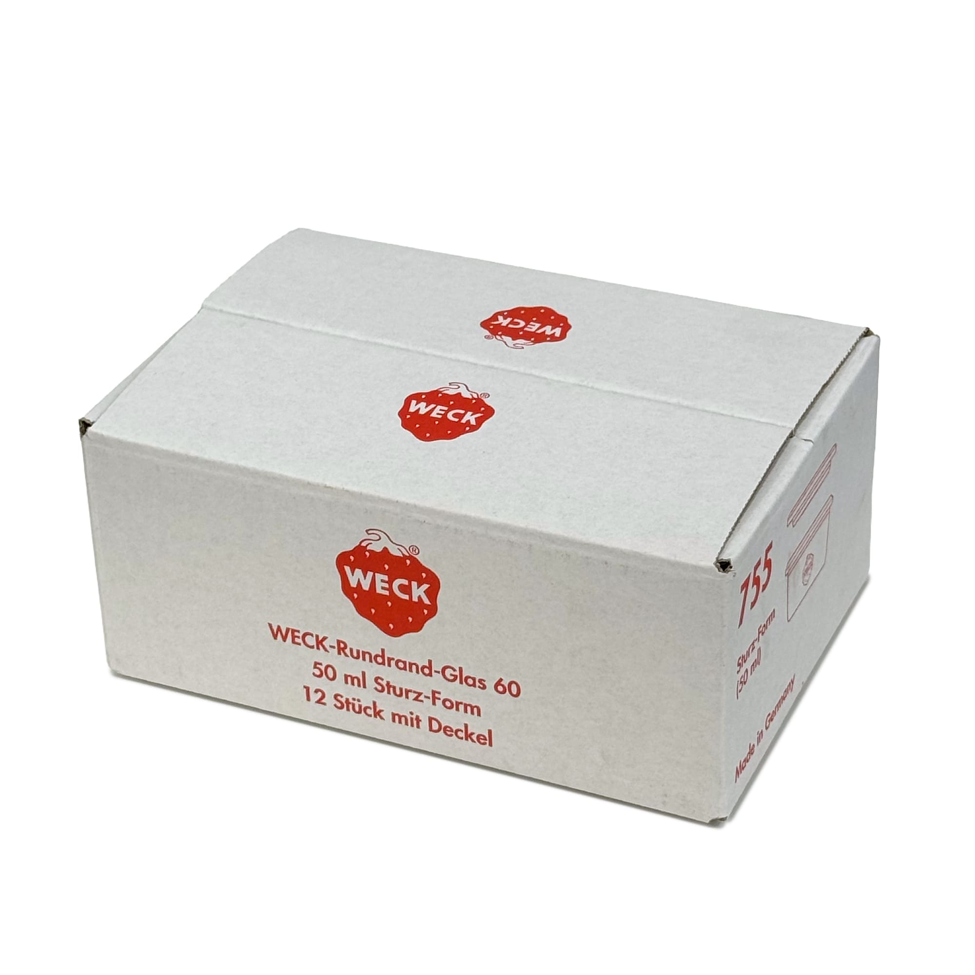 12x 50 ml WECK-pohár typu Sturz so skleneným viečkom RR 60