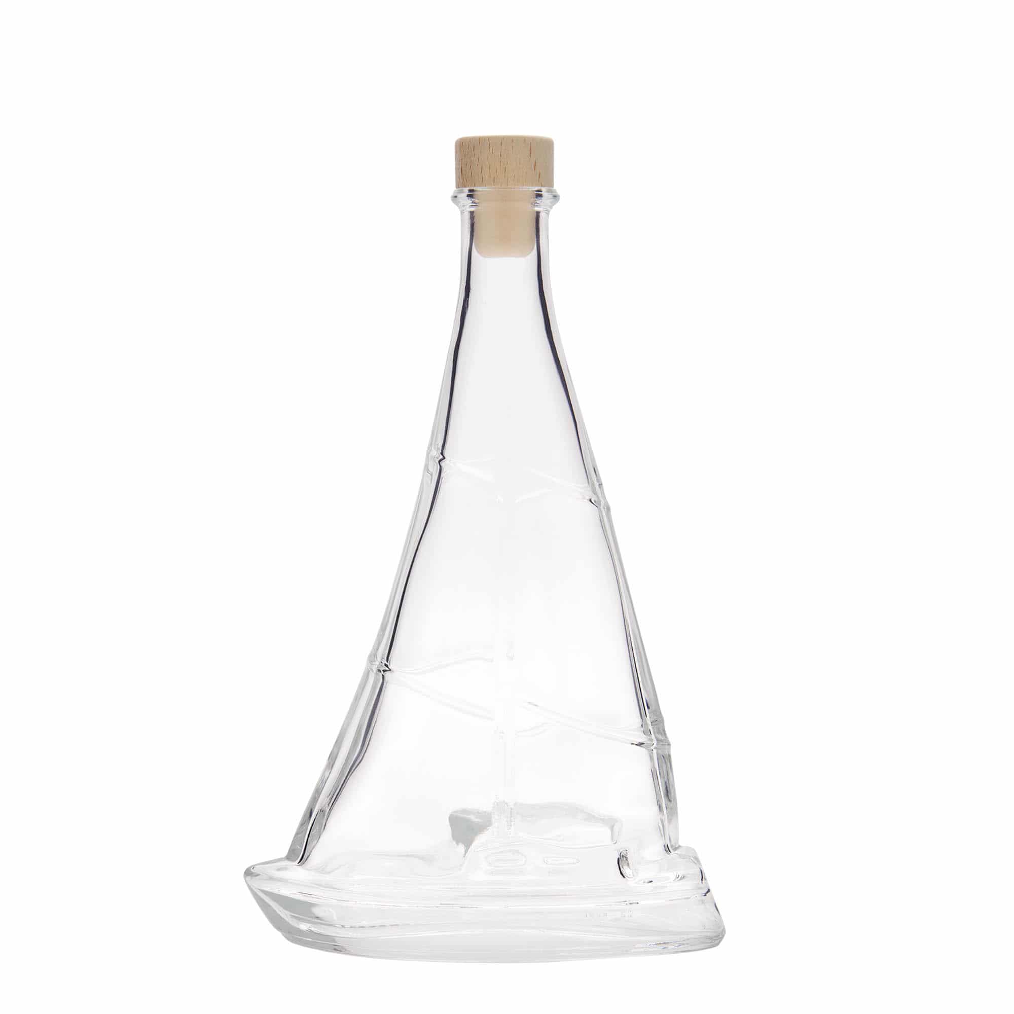 350 ml sklená fľaša „Plachetnica“, hrdlo: korok