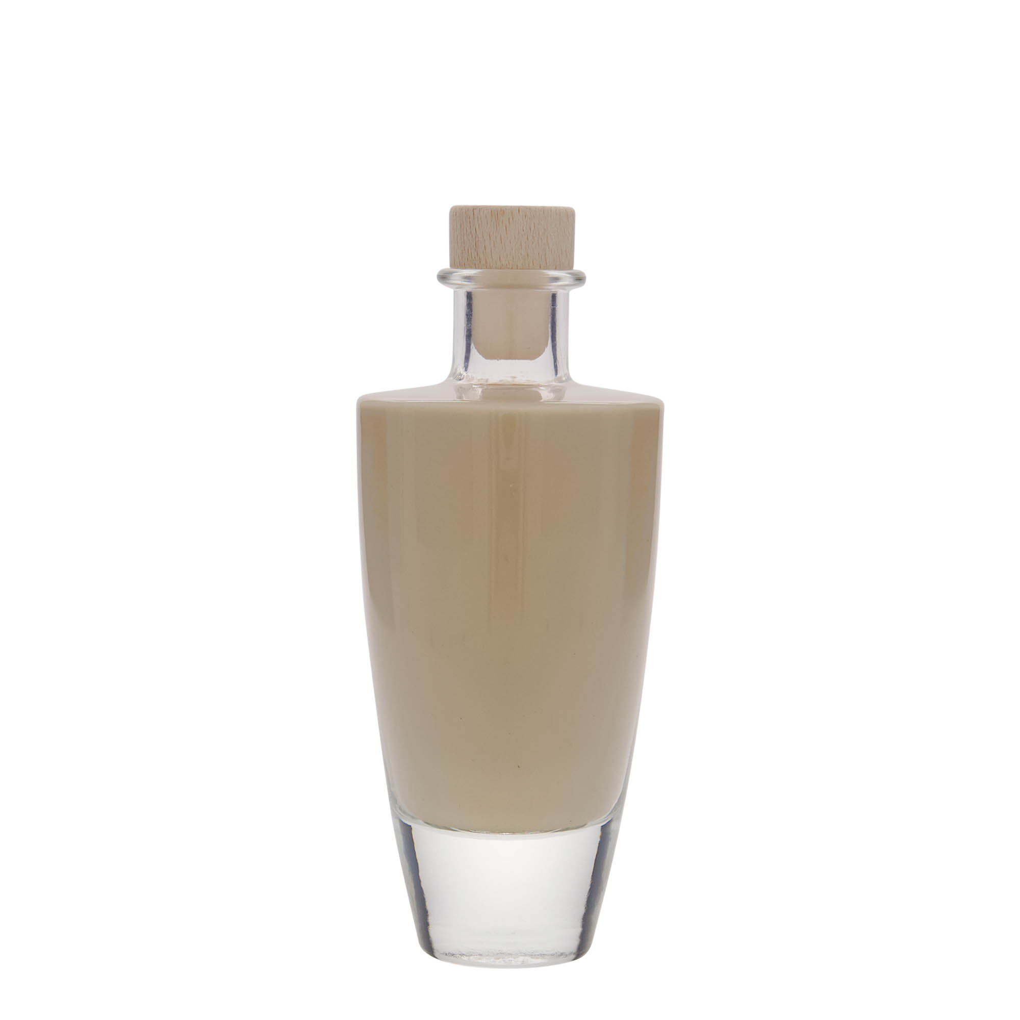200 ml sklenená fľaša 'Vanessa', oválna, hrdlo: korok
