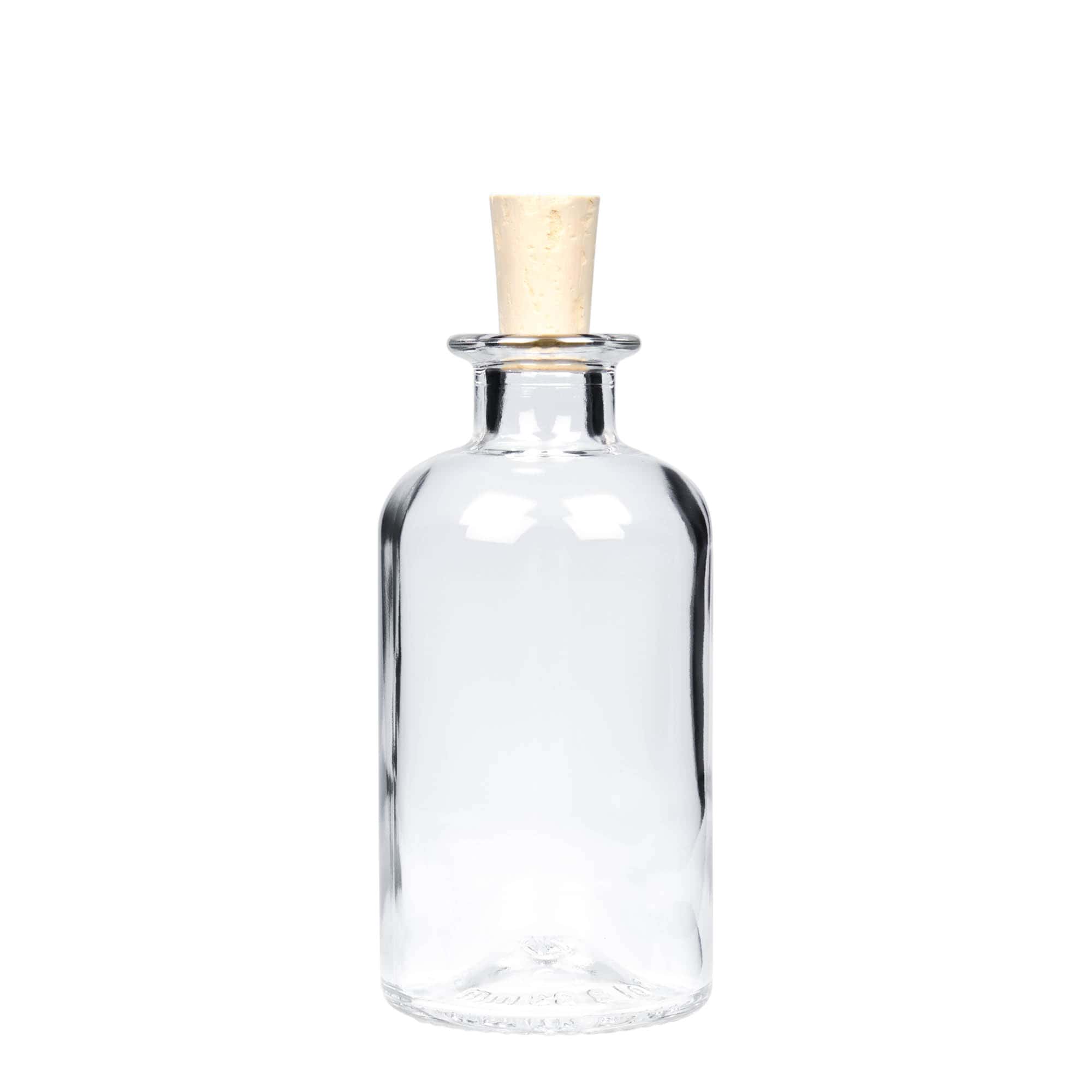 250 ml lekárnická sklenená fľaša, hrdlo: korkové