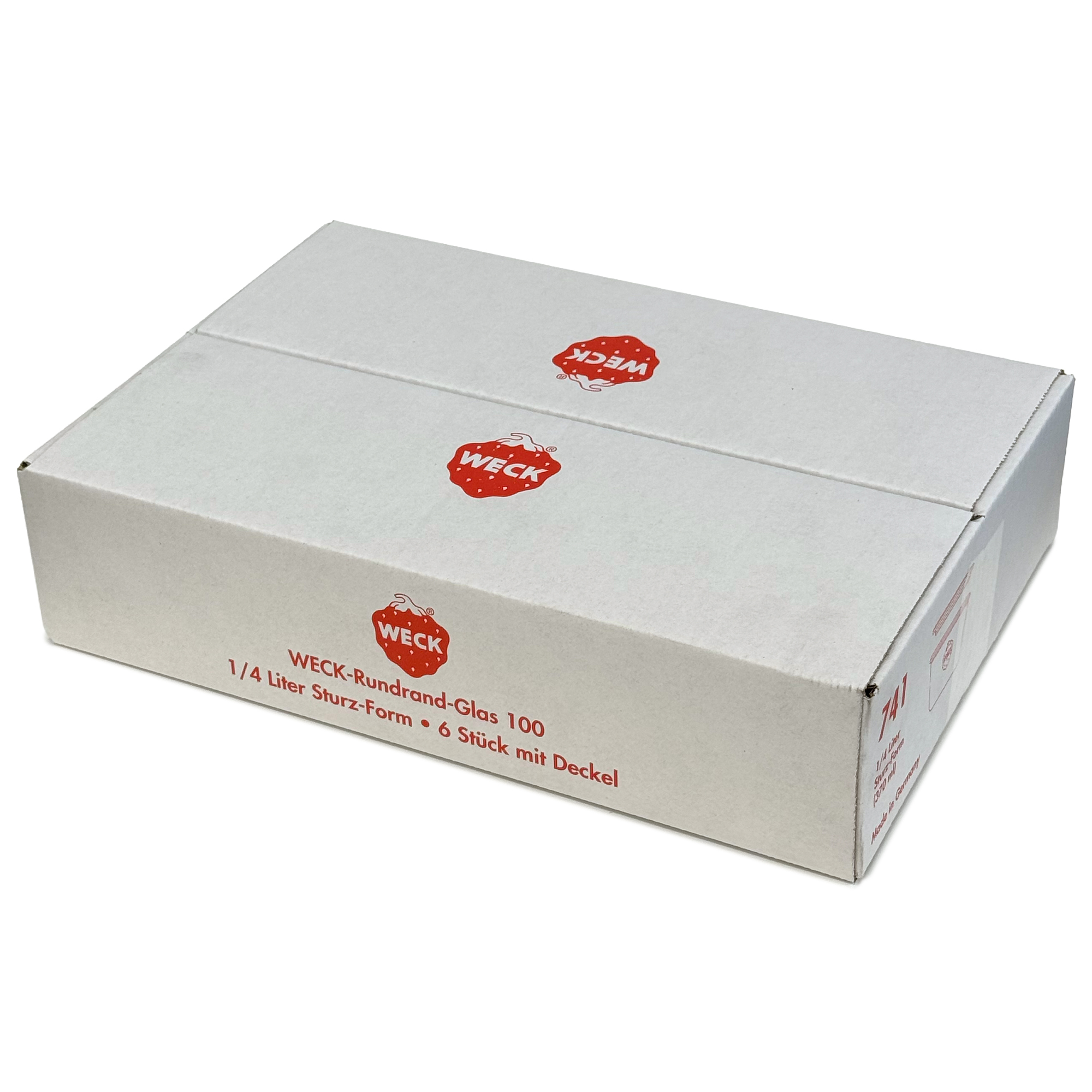 6x 370 ml WECK-pohár typu Sturz so skleneným viečkom RR 100