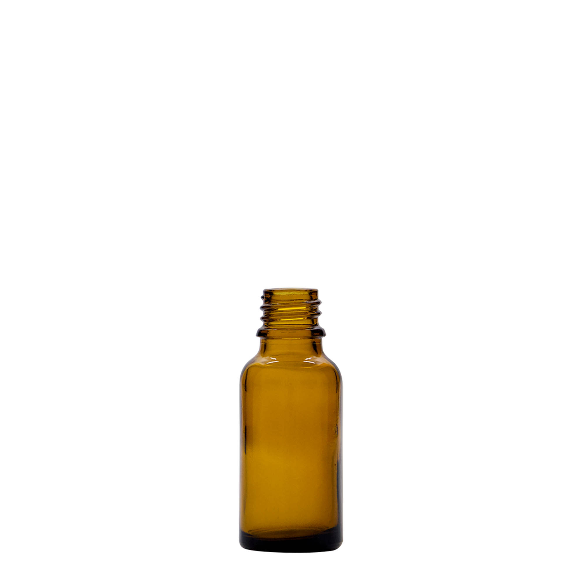 20 ml lekárska fľaša, hnedé sklo, hrdlo: DIN 18 20 ml lekárska fľaša, hnedé sklo, hrdlo: DIN 18