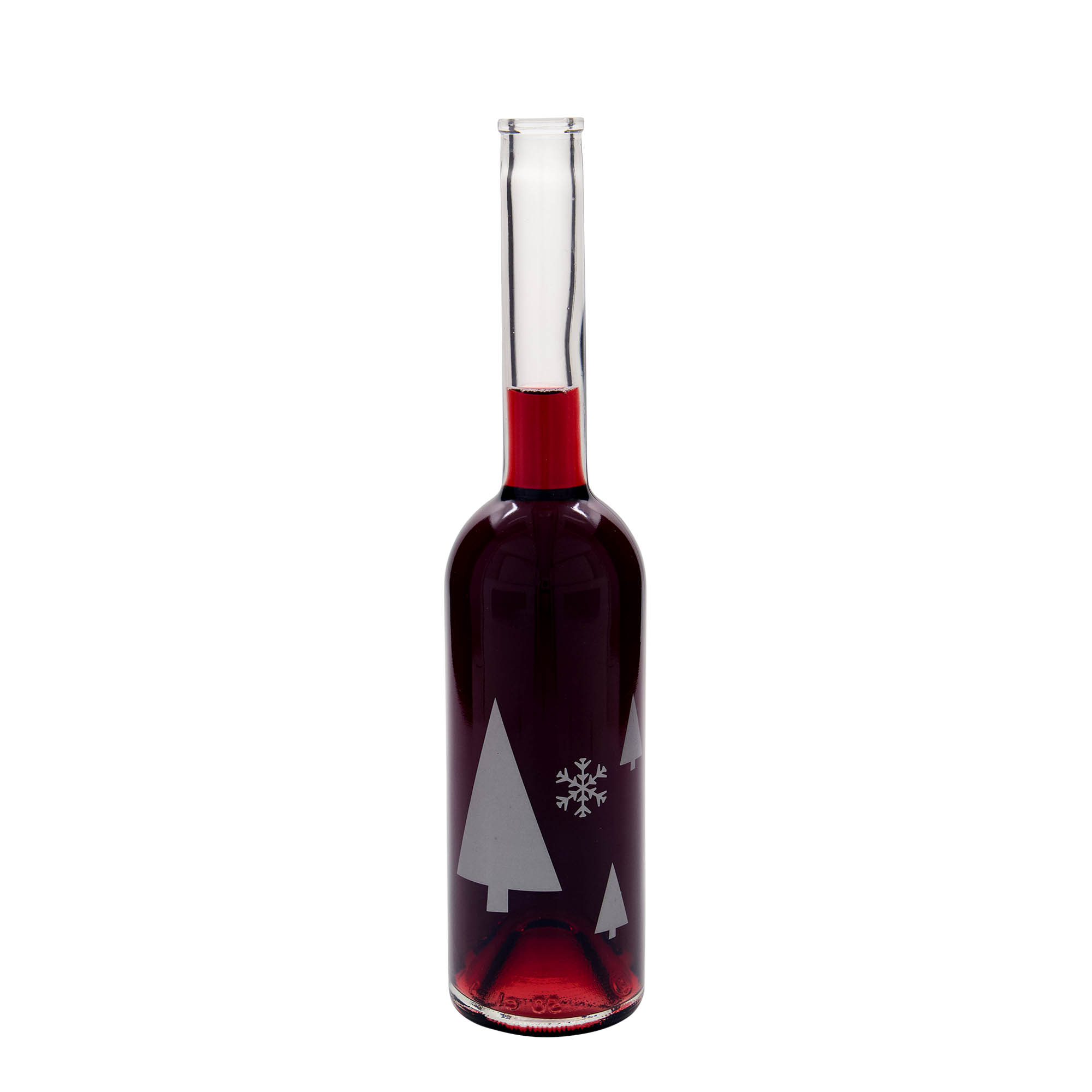 500 ml sklenená fľaša 'Opera', motív: snehové vločky, hrdlo: korok 500 ml sklenená fľaša 'Opera', motív: snehové vločky, hrdlo: korok