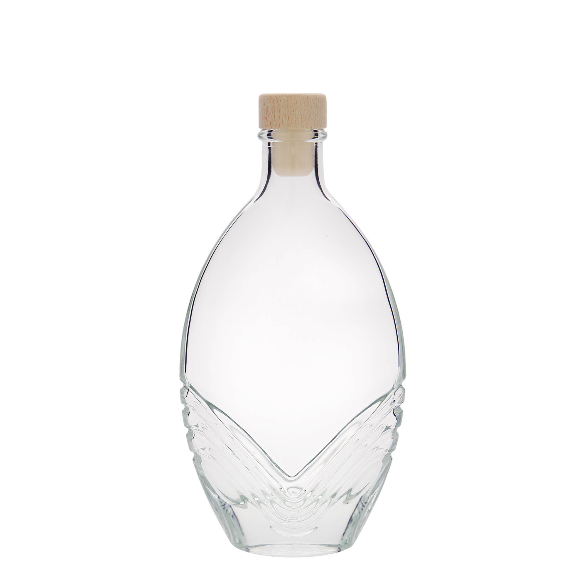 200 ml sklenená fľaša 'Florence', oválna, hrdlo: korkové