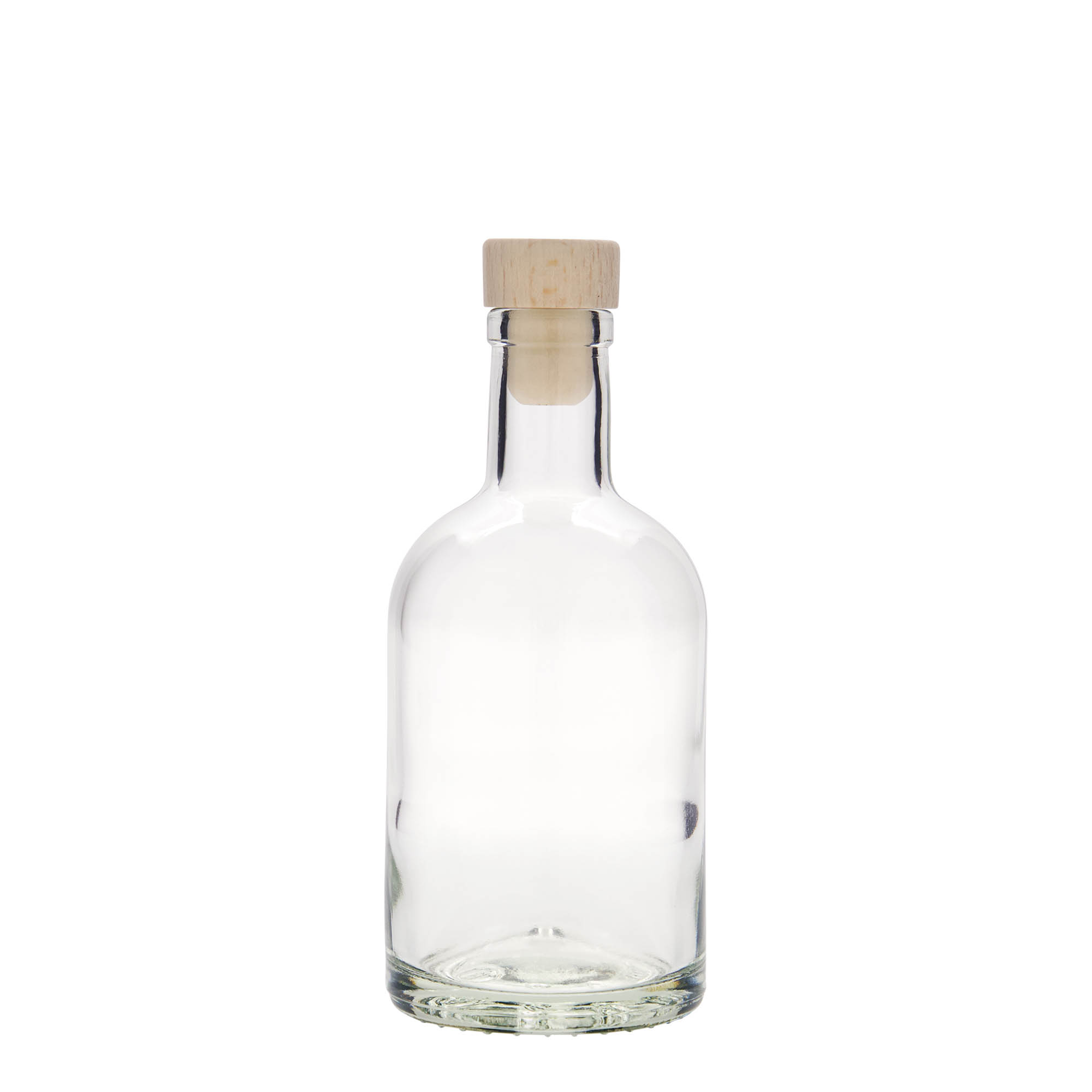 250 ml sklenená fľaša 'First Class', hrdlo: korkové