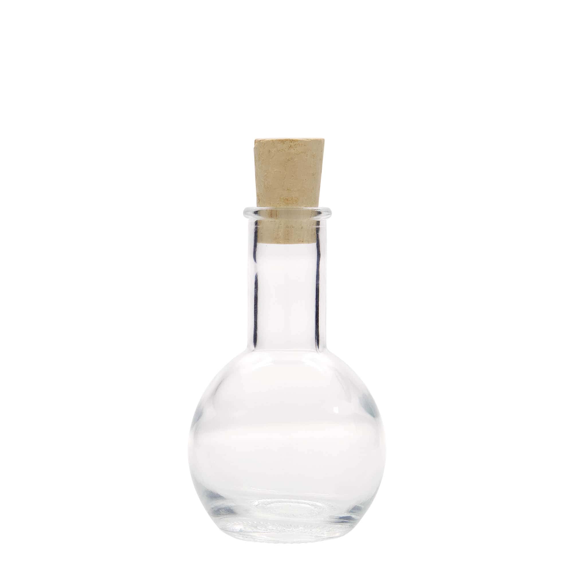 100 ml sklenená fľaša 'Tulipano', hrdlo: korok