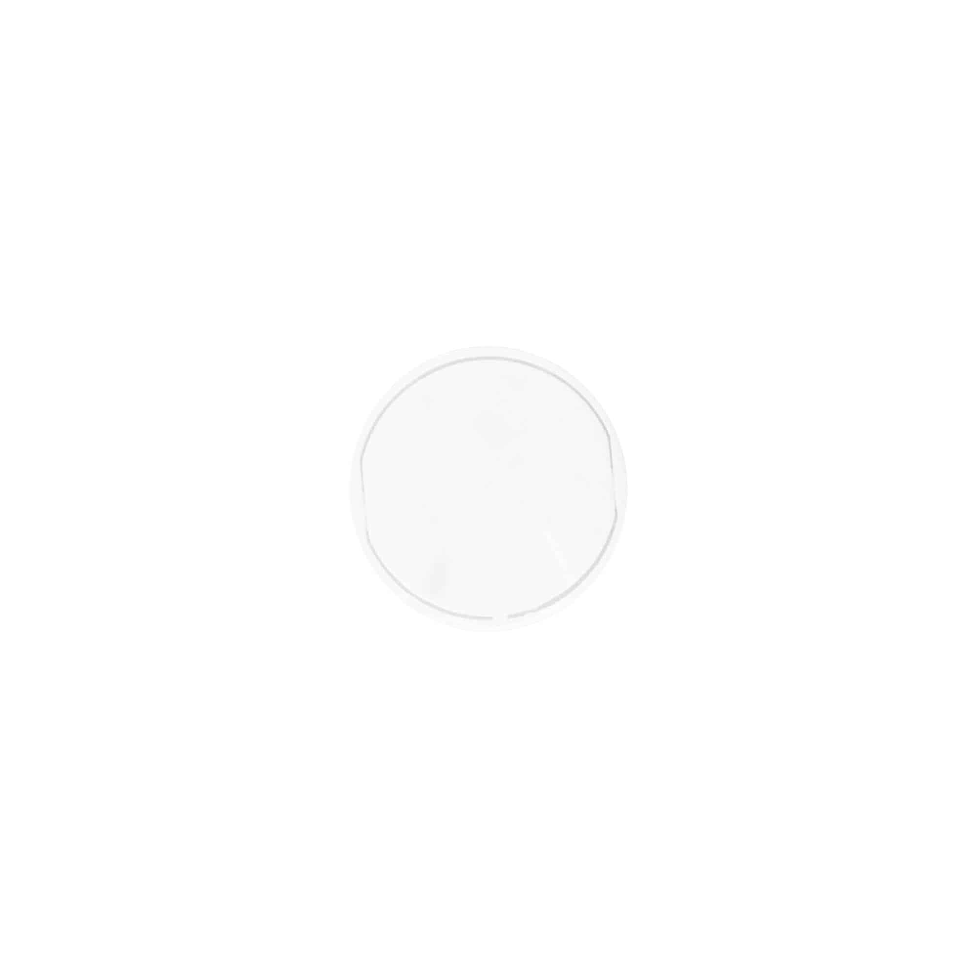 Skrutkovací uzáver Disc Top, PP plast, biela farba, pre hrdlo: 20/410