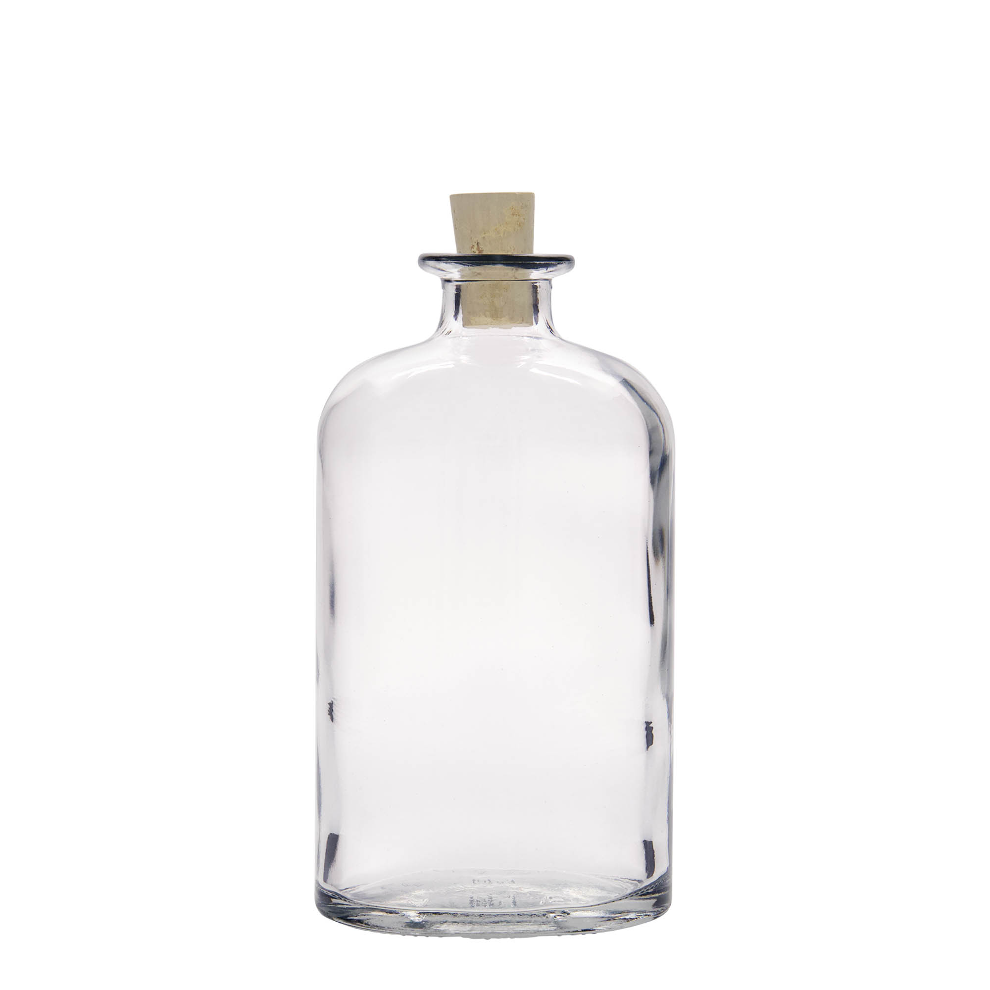 500 ml sklenená fľaša 'Dundee', oválna, hrdlo: korok