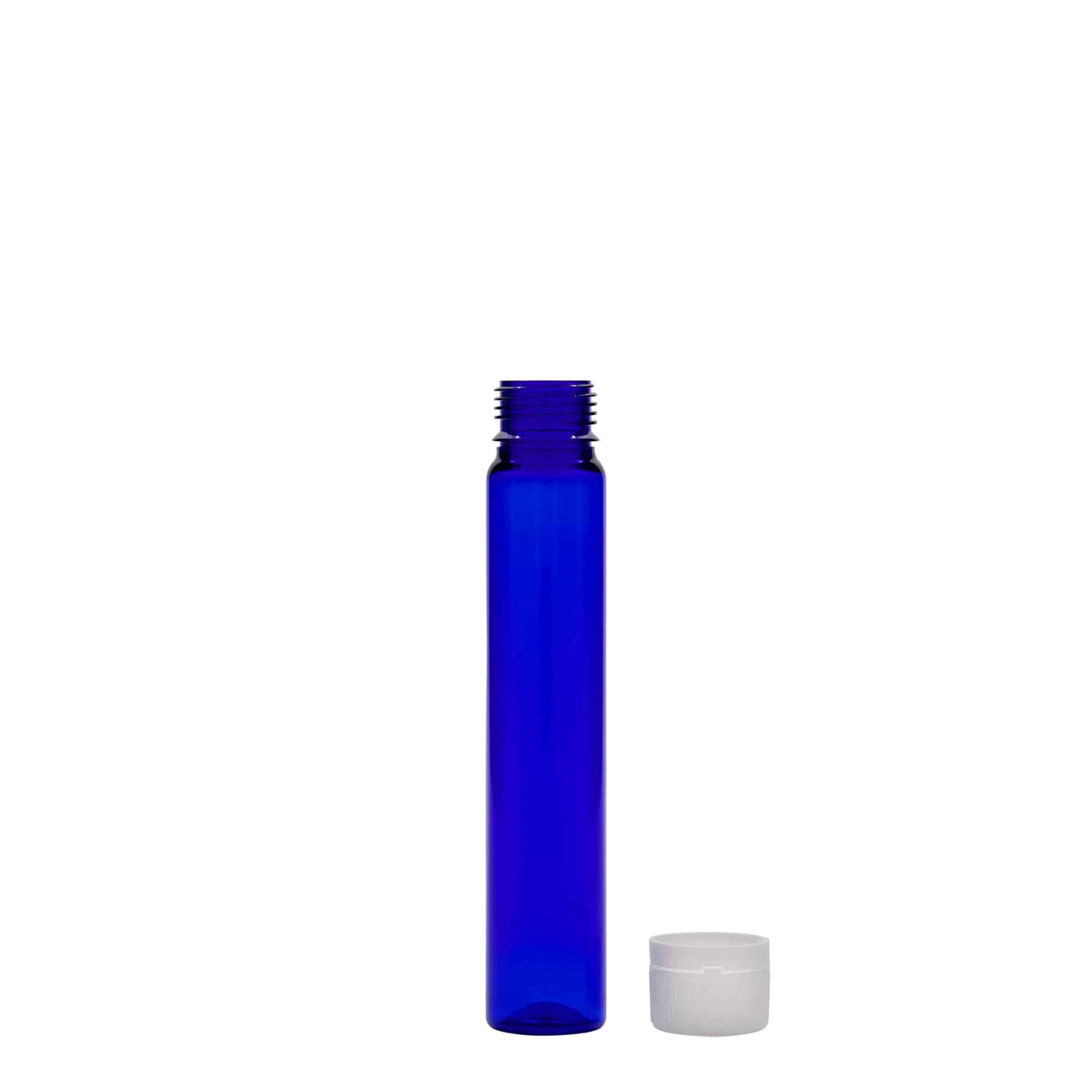 25 ml PET skúmavka, plast, kráľovská modrá, hrdlo: skrutkovací uzáver