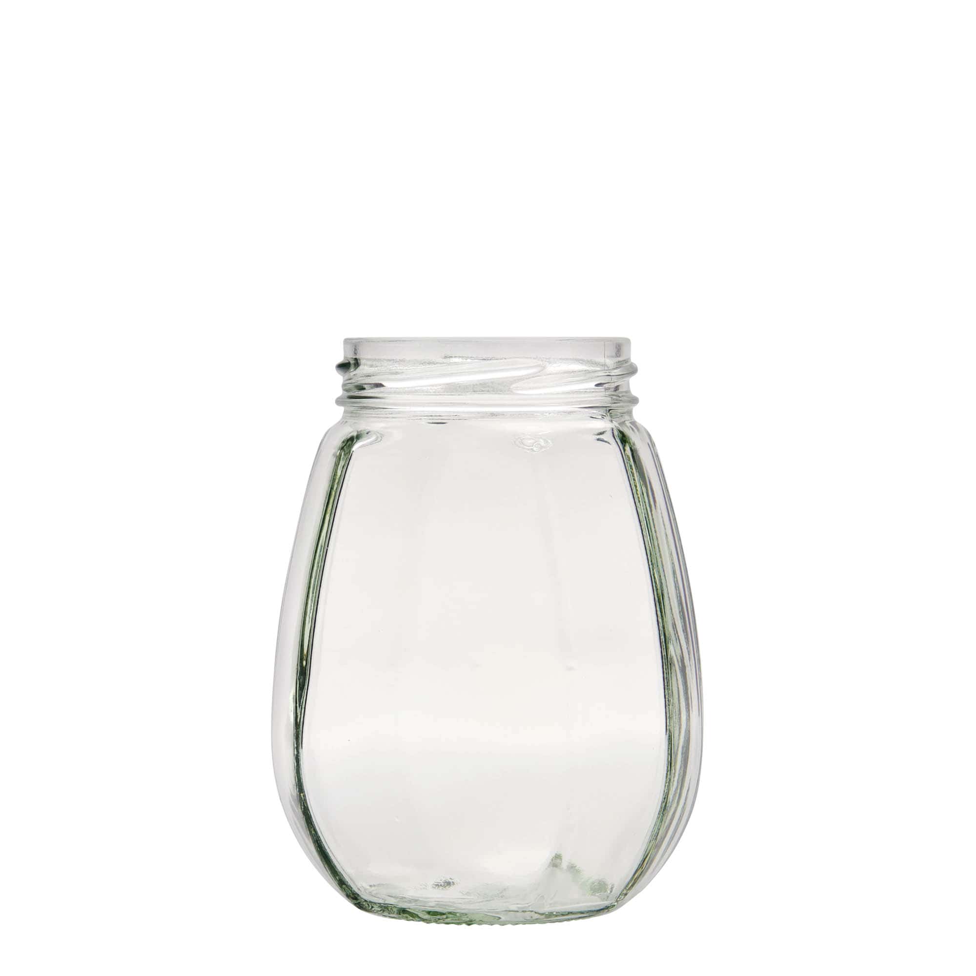 385 ml ozdobný pohár, šesťhranný, hrdlo: twist off (TO 63)