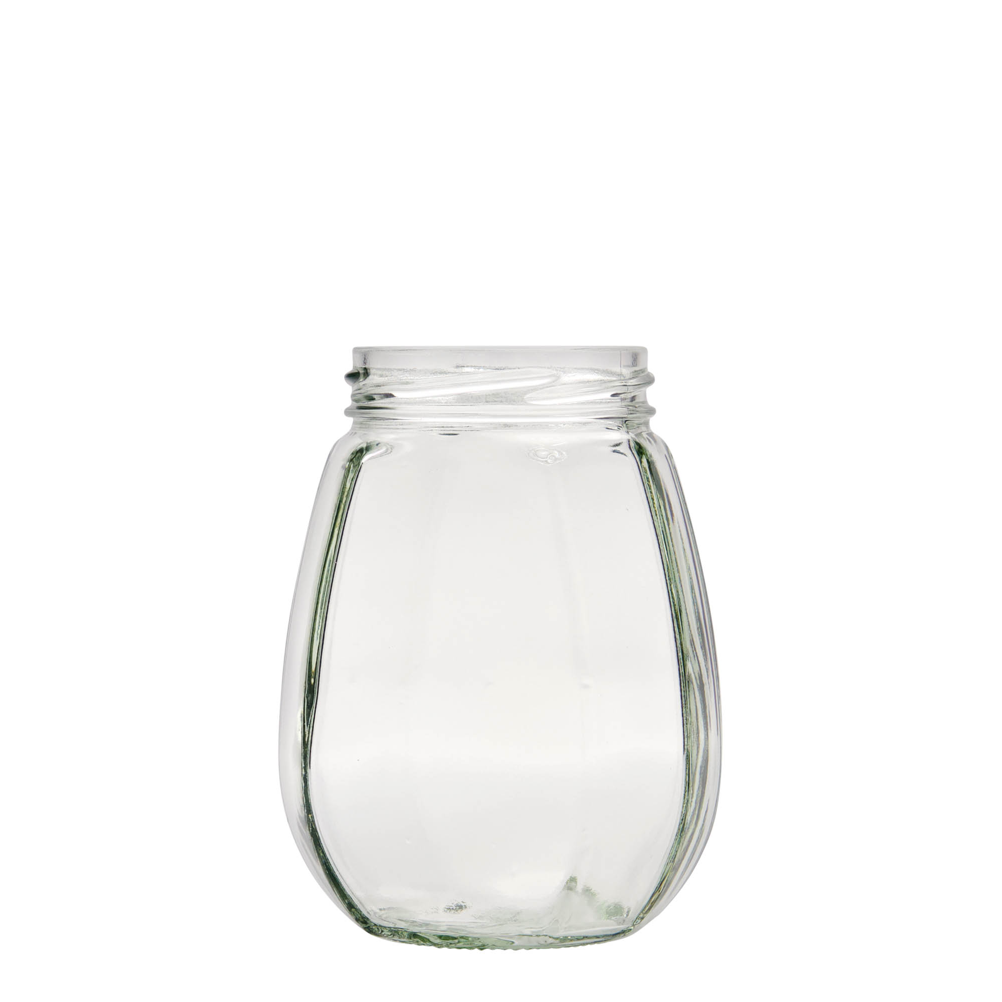385 ml šesťhranná sklenená dóza na šperky, hrdlo: Twist-Off (TO 63)