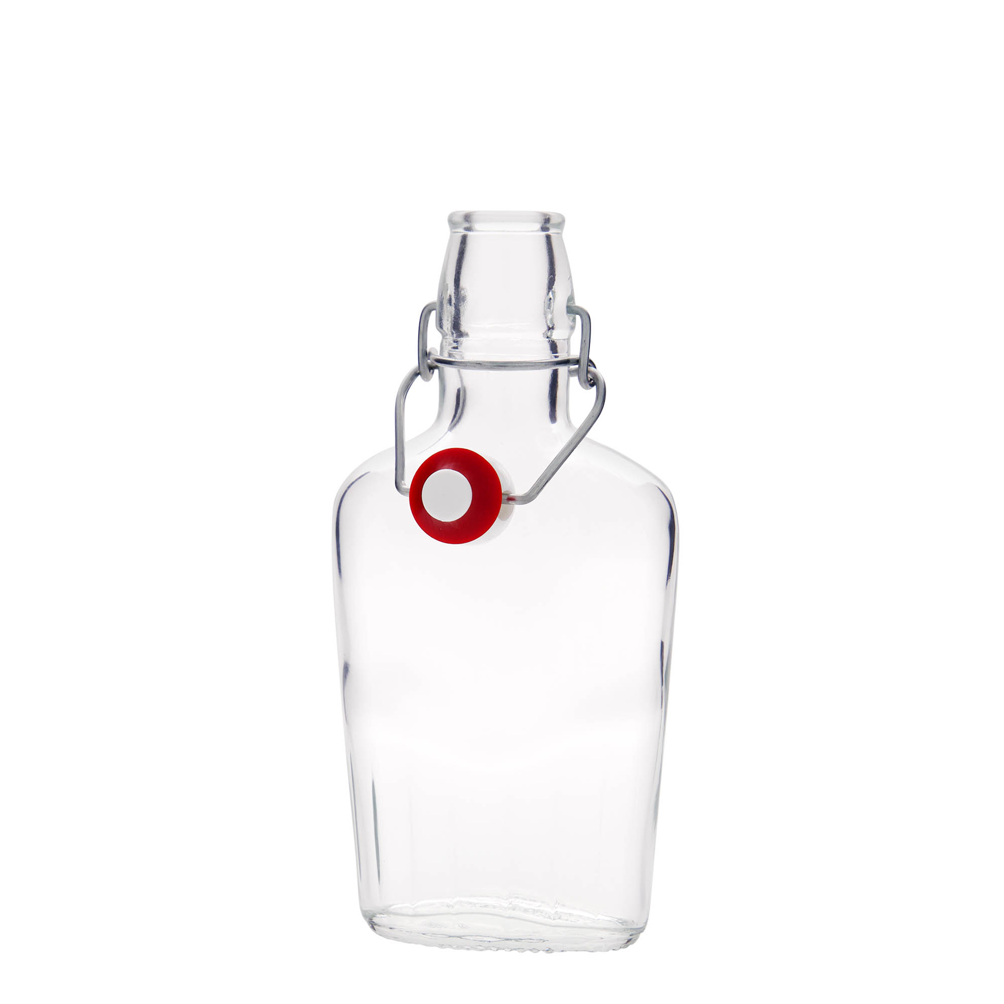 250 ml sklenená fľaša 'Fiaschetta', oválna, hrdlo: pákové uzávery 250 ml sklenená fľaša 'Fiaschetta', oválna, hrdlo: pákové uzávery