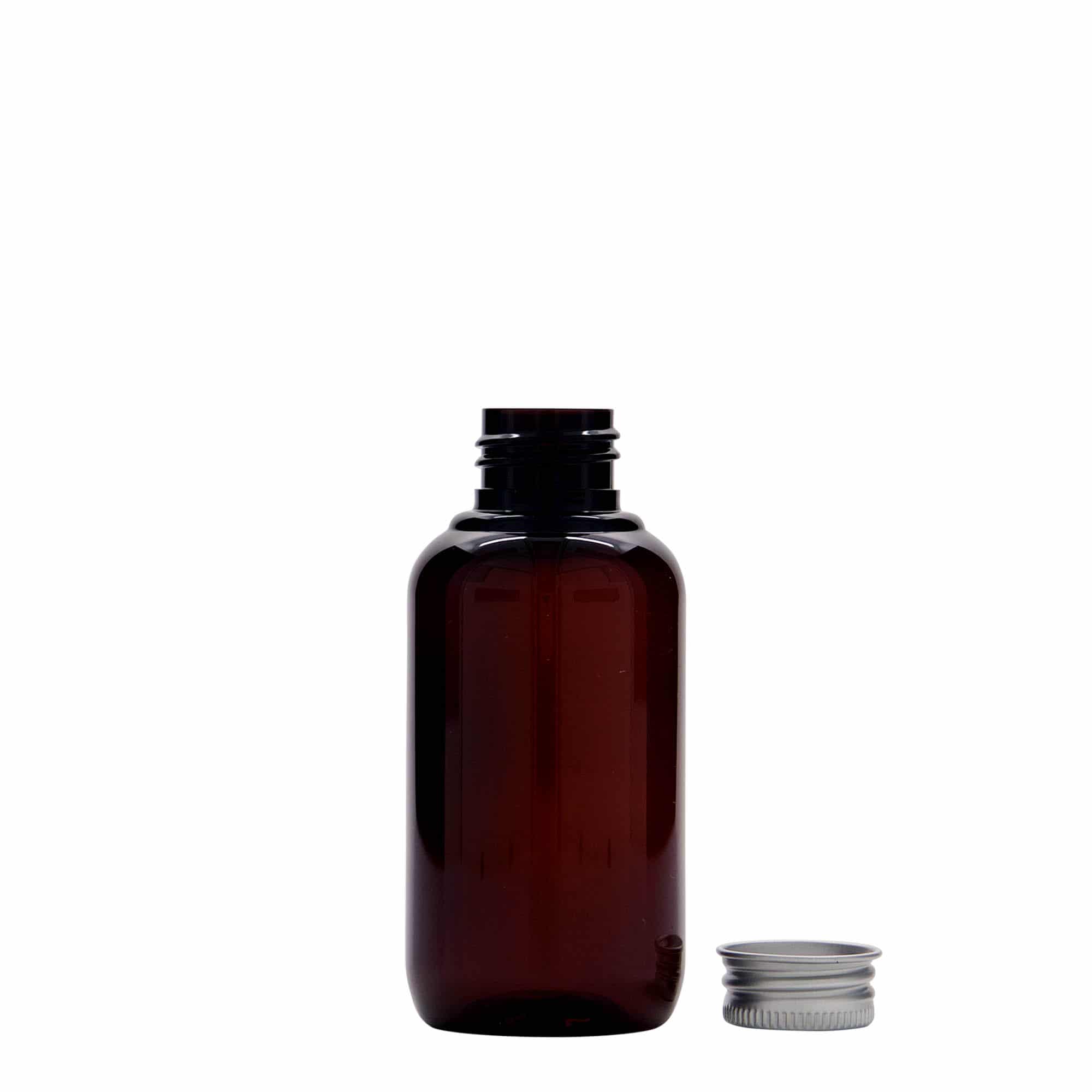 100 ml recyklovaná plastová fľaša „Victor“s Best“, PCR, hnedá farba, hrdlo: GPI 24/410