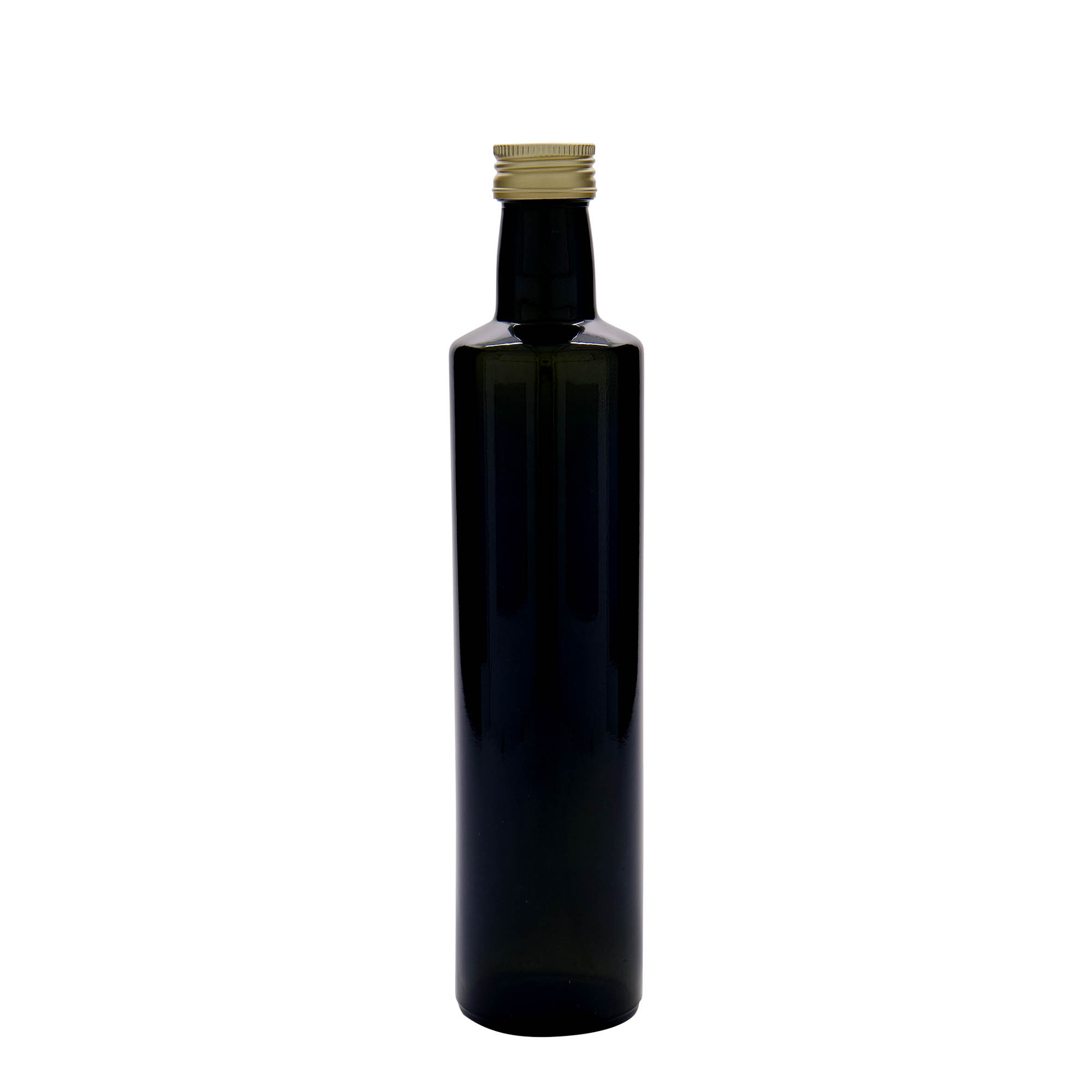 500 ml sklenená fľaša 'Dorica', antikzelená, hrdlo: PP 31,5