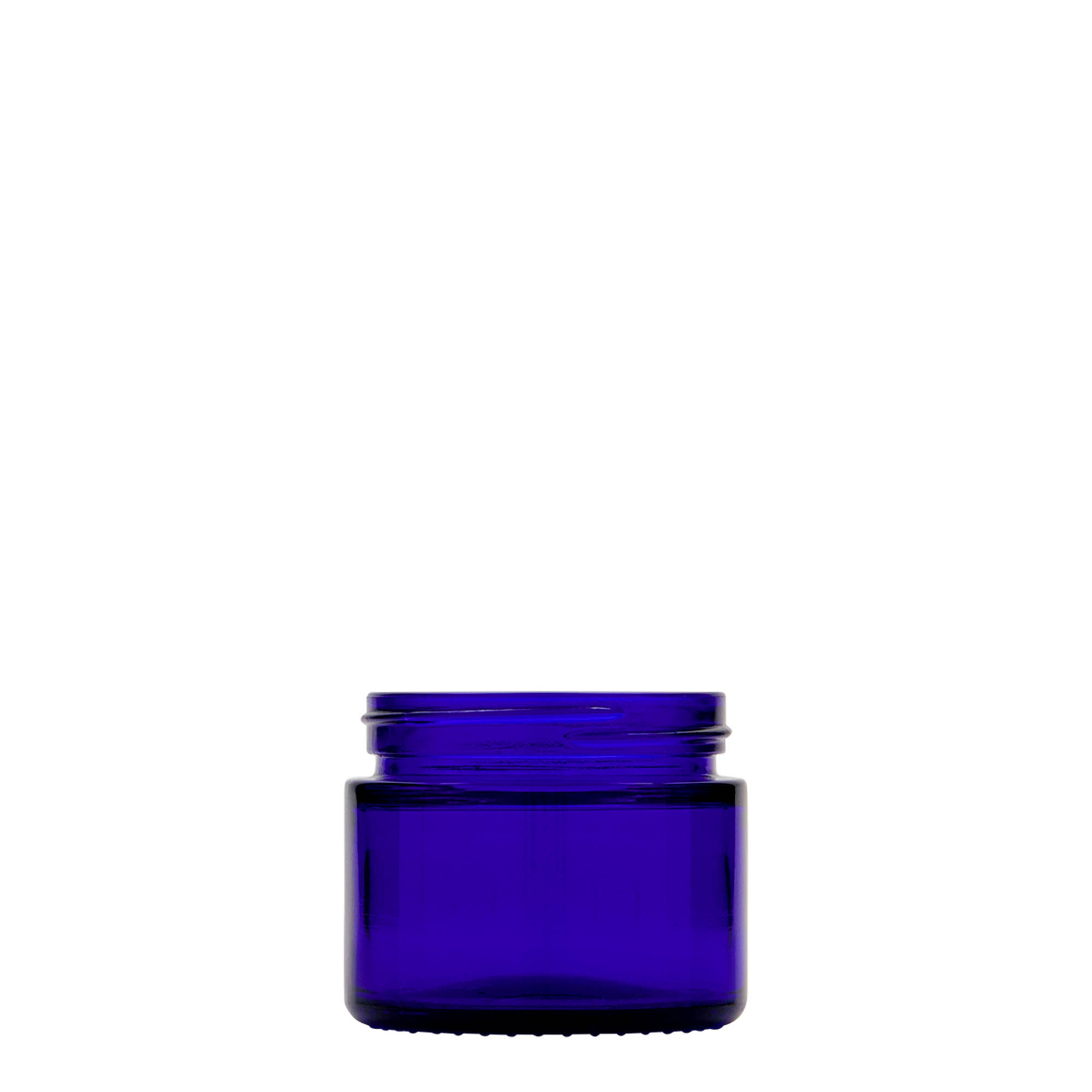 50 ml téglik 'Blue Edition', sklo, kráľovská modrá, hrdlo: skrutkovací uzáver 50 ml téglik 'Blue Edition', sklo, kráľovská modrá, hrdlo: skrutkovací uzáver