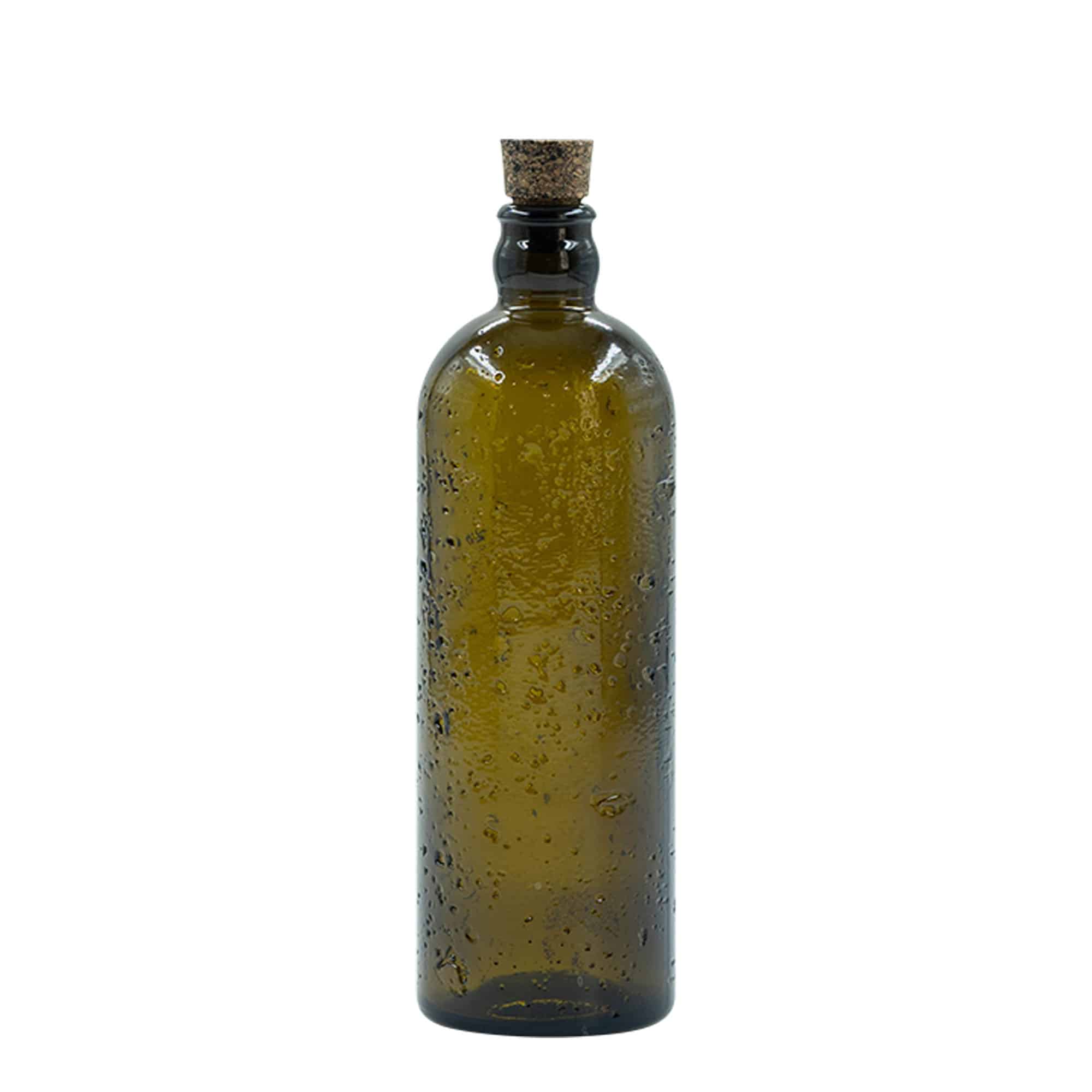500 ml Wildly Crafted sklená fľaša „Bobber Jr“, hnedá farba, hrdlo: korok