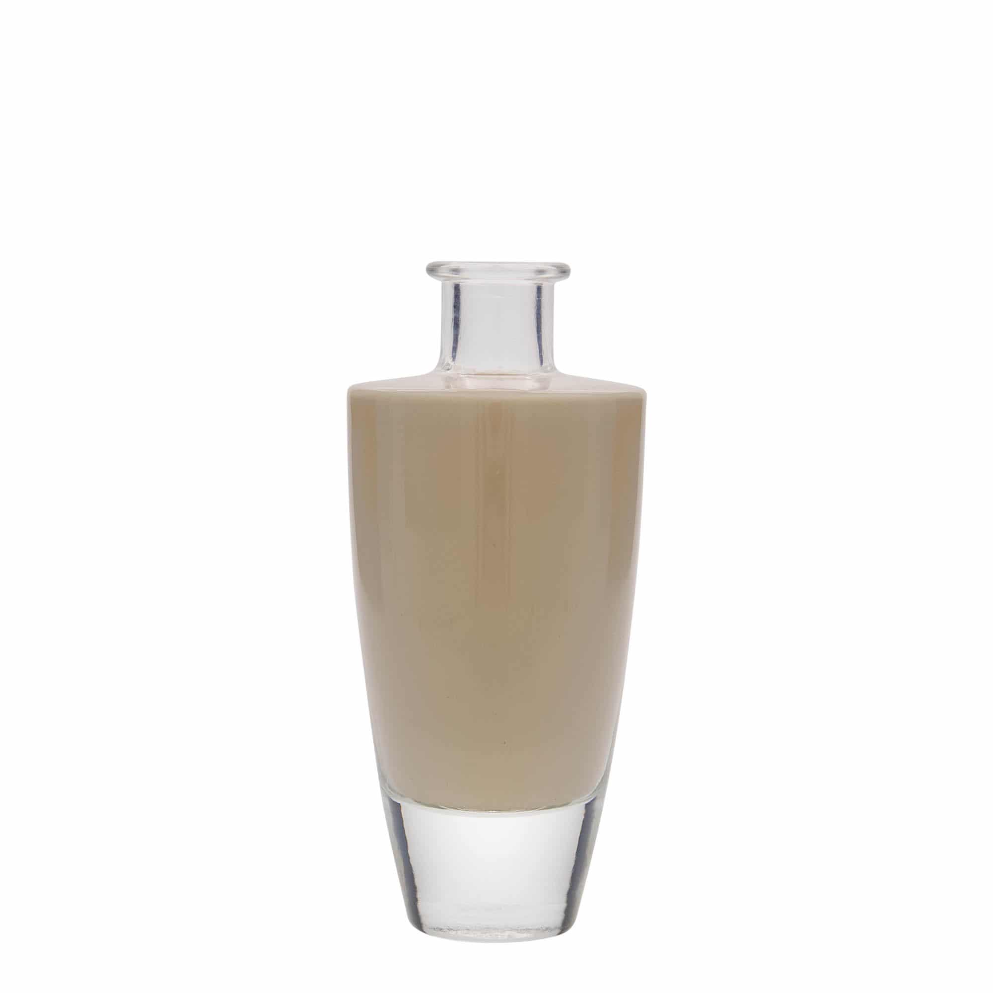 200 ml sklená fľaša „Vanessa“, oválna, hrdlo: korok