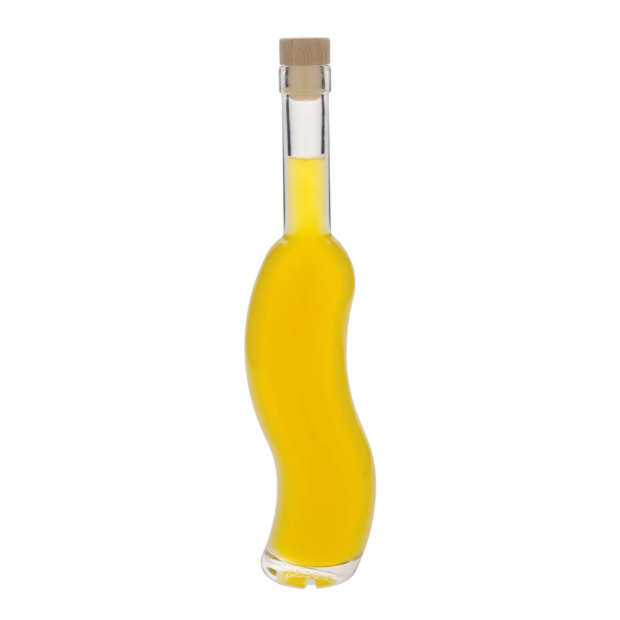 350 ml sklenená fľaša 'La-Ola', polkruhová, hrdlo: korkové