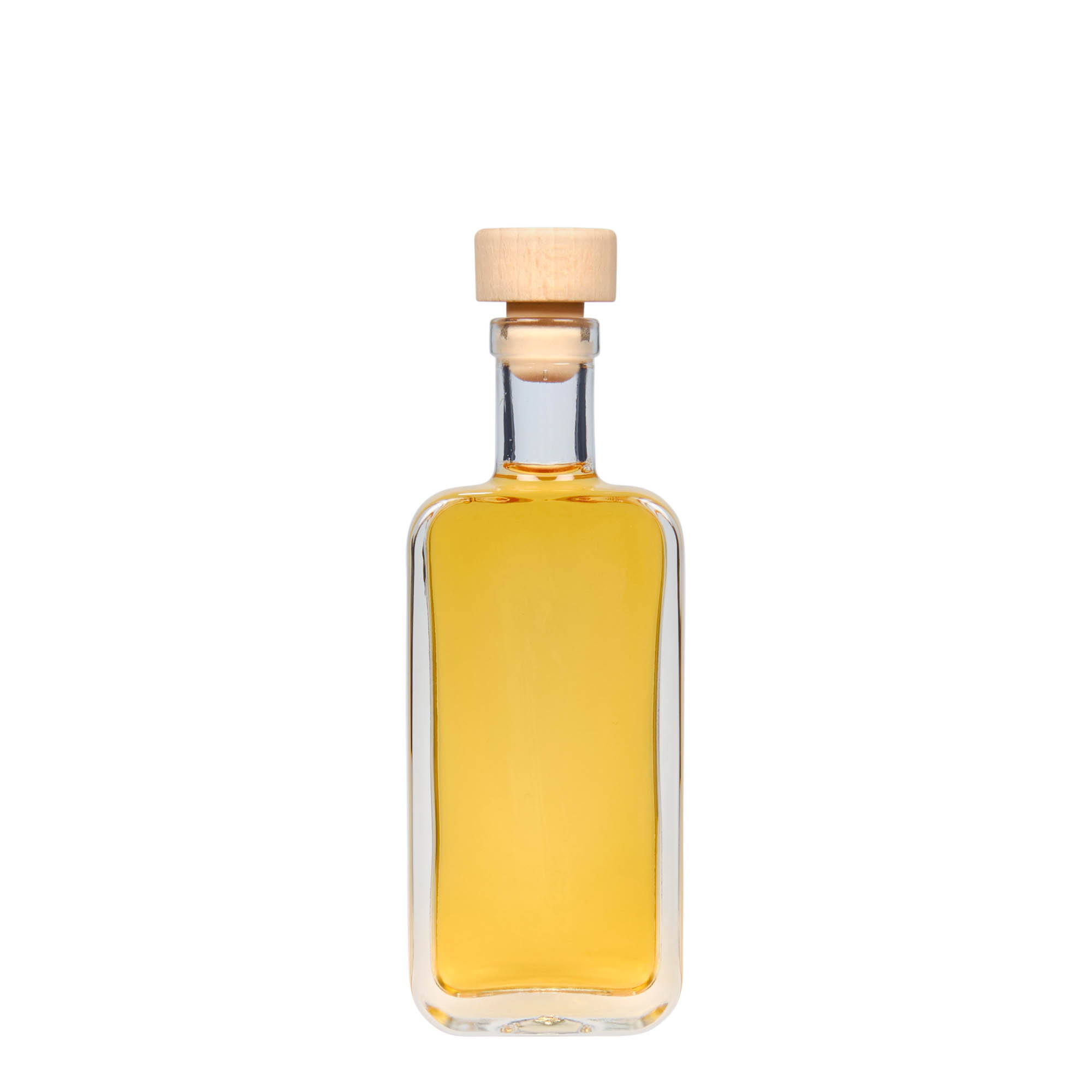 100 ml sklenená fľaša 'Nice', obdĺžniková, hrdlo: korok