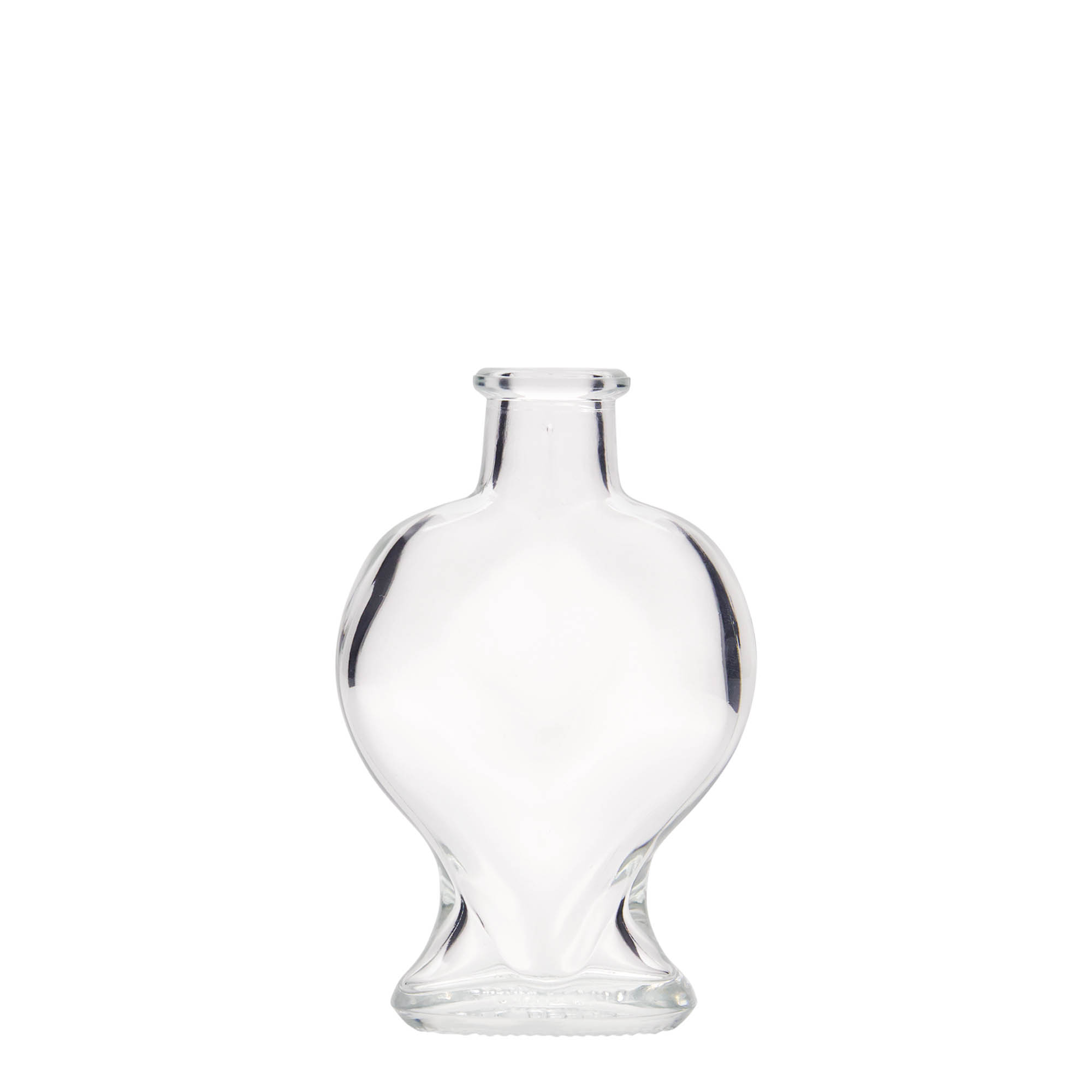 100 ml sklenená fľaša „Srdce“, hrdlo: korok 100 ml sklenená fľaša „Srdce“, hrdlo: korok