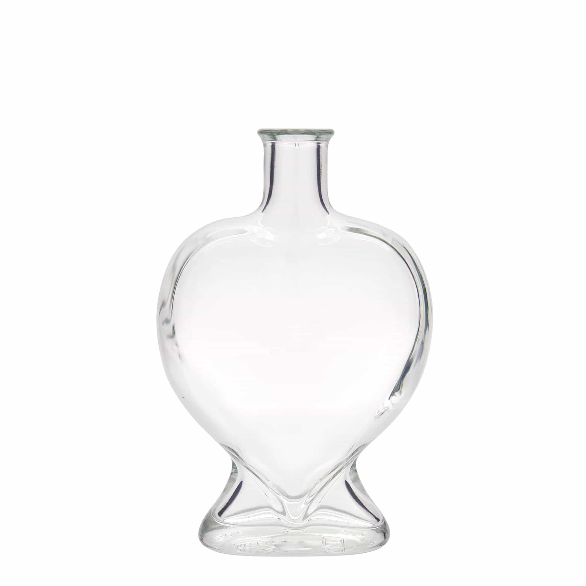 500 ml sklená fľaša „Srdce“, hrdlo: korok 500 ml sklená fľaša „Srdce“, hrdlo: korok