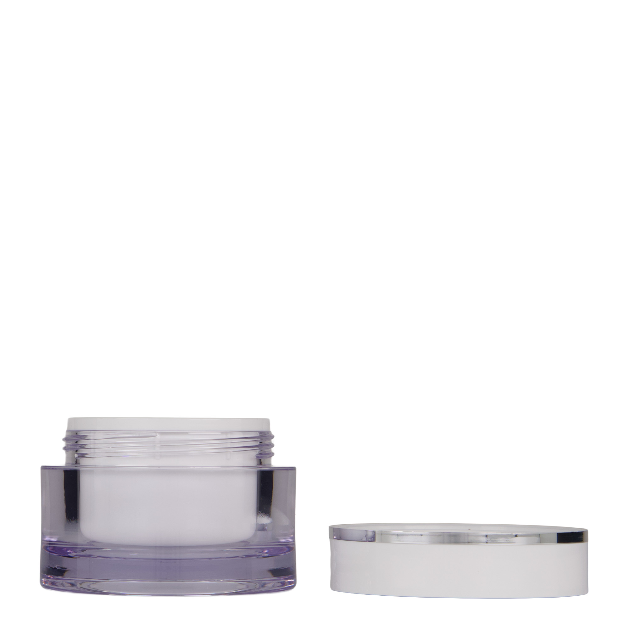 50 ml téglik, SAN-plast, biely, hrdlo: skrutkovací uzáver 50 ml téglik, SAN-plast, biely, hrdlo: skrutkovací uzáver