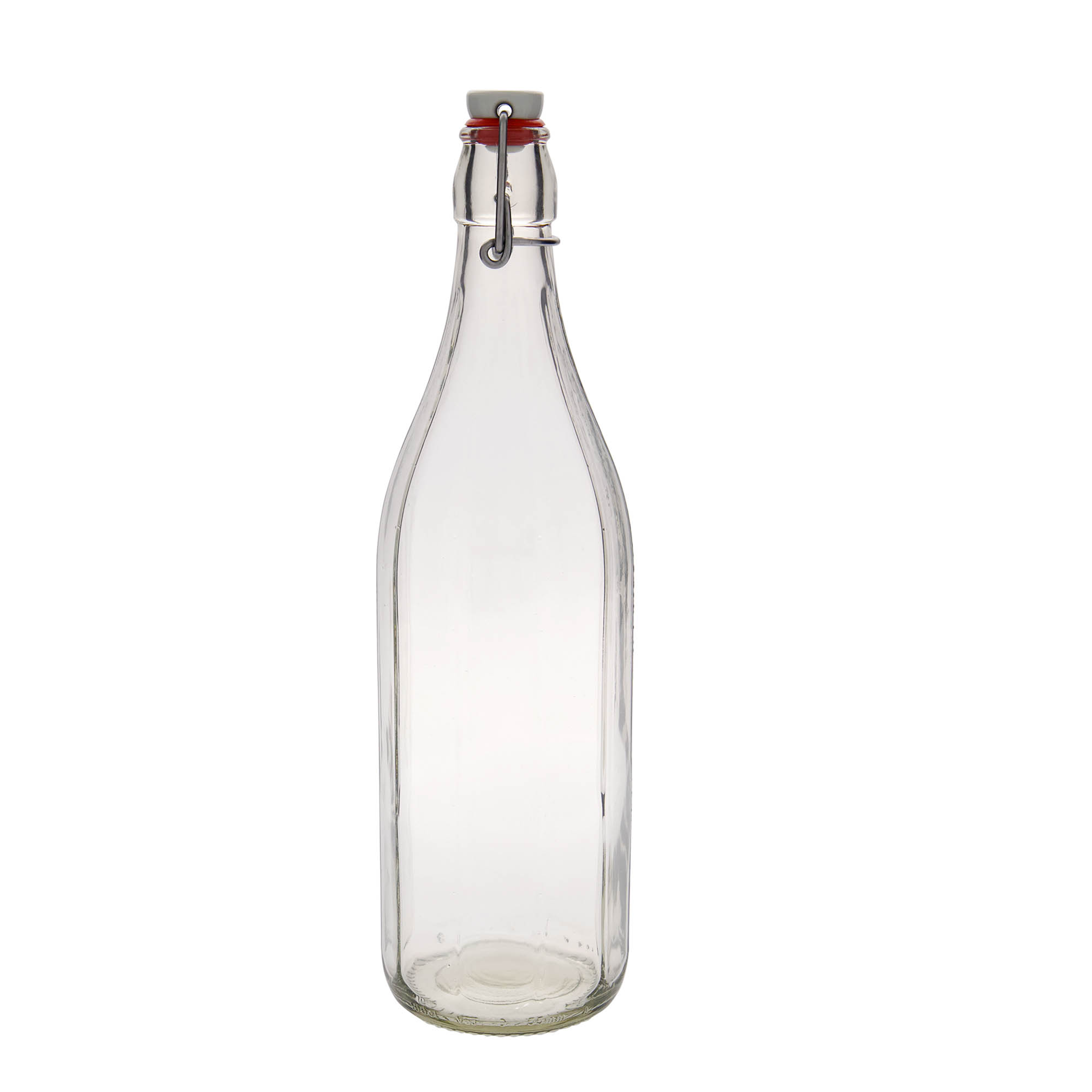 1.000 ml sklenená fľaša 'Bravo' #, desaťhranná, hrdlo: s pákovým uzáverom 1.000 ml sklenená fľaša 'Bravo' #, desaťhranná, hrdlo: s pákovým uzáverom