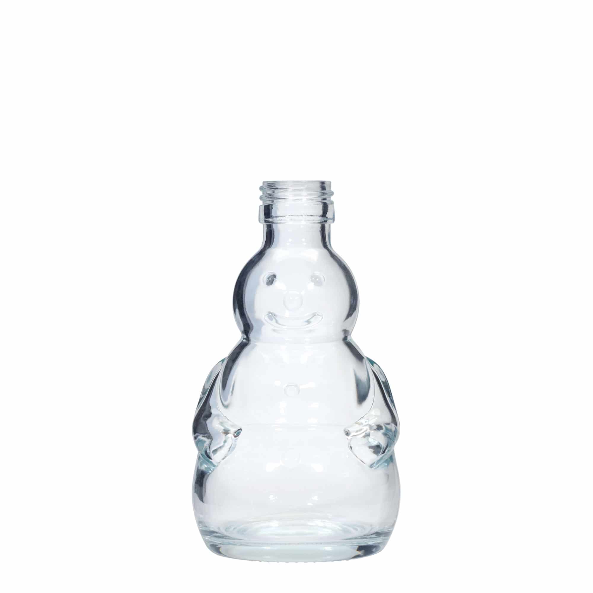 200 ml sklenená fľaša 'Snehuliak', hrdlo: PP 28 200 ml sklenená fľaša 'Snehuliak', hrdlo: PP 28