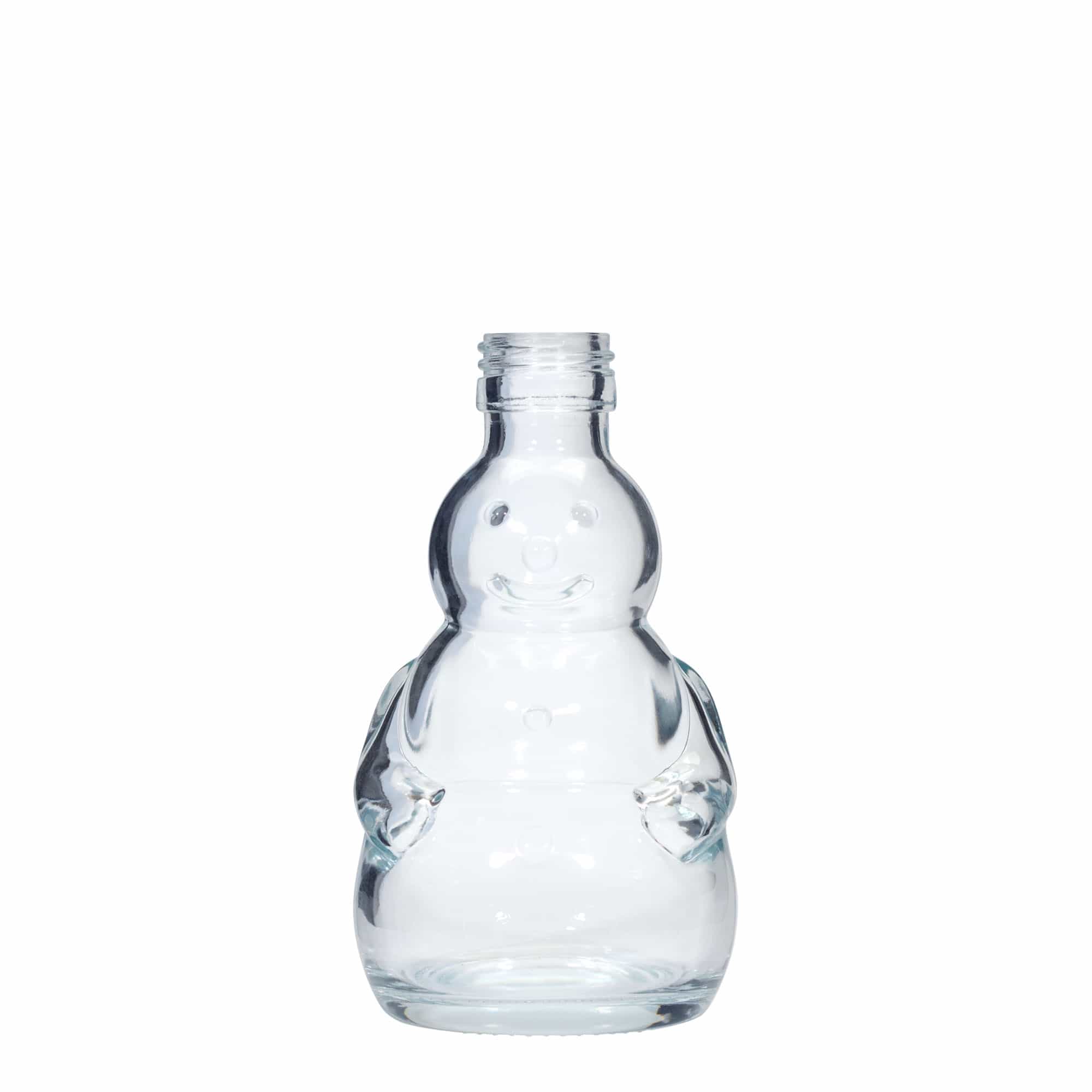 200 ml sklenená fľaša 'Snehuliak', hrdlo: PP 28 200 ml sklenená fľaša 'Snehuliak', hrdlo: PP 28