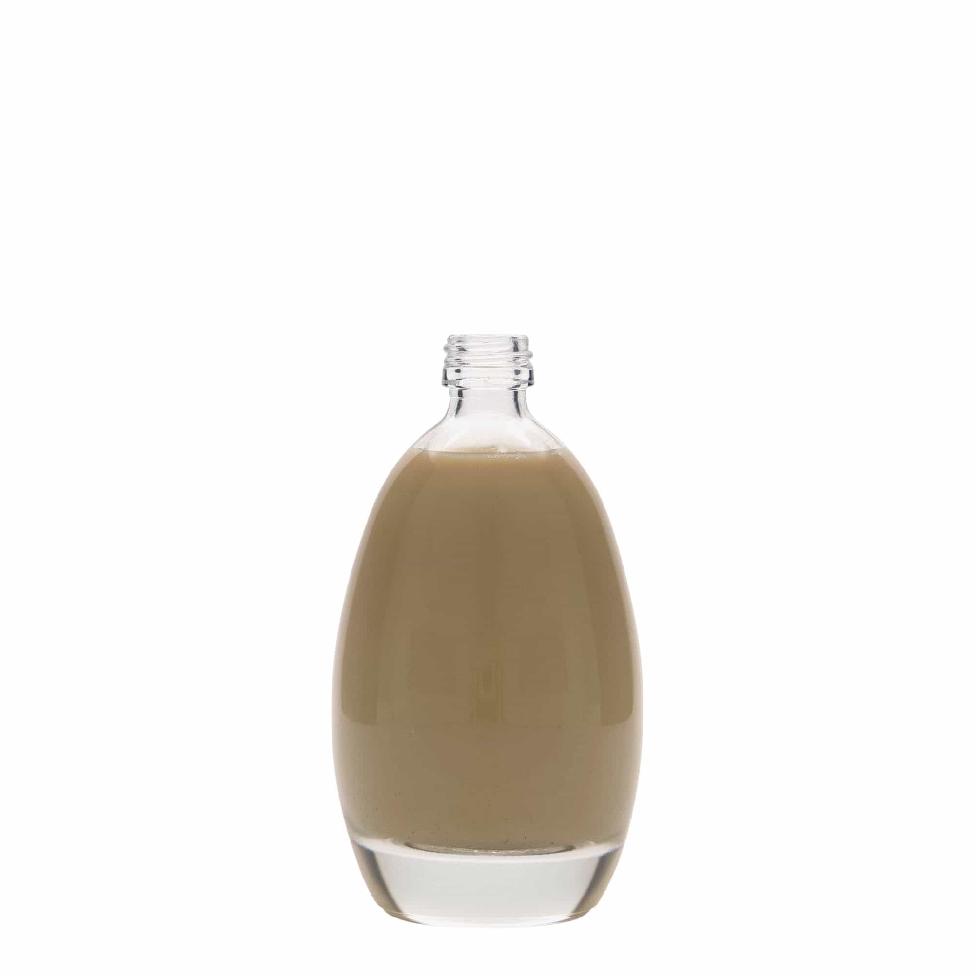 100 ml sklená fľaša „Vajce“, hrdlo: PP 18