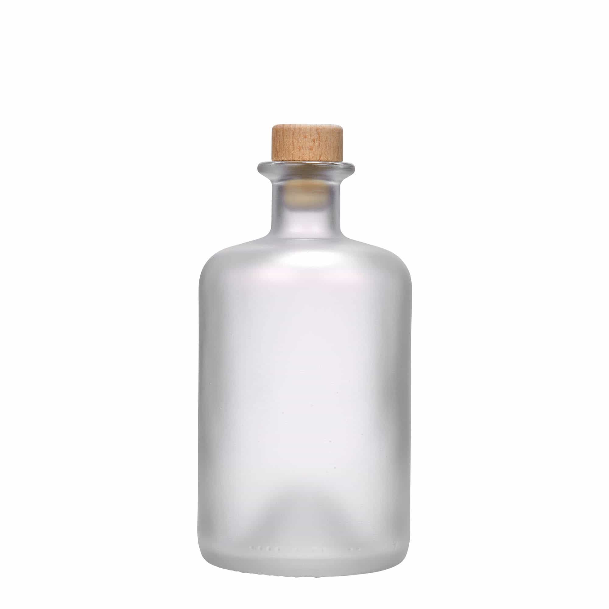 500 ml sklená fľaša lekárnická, ľadová, hrdlo: korok