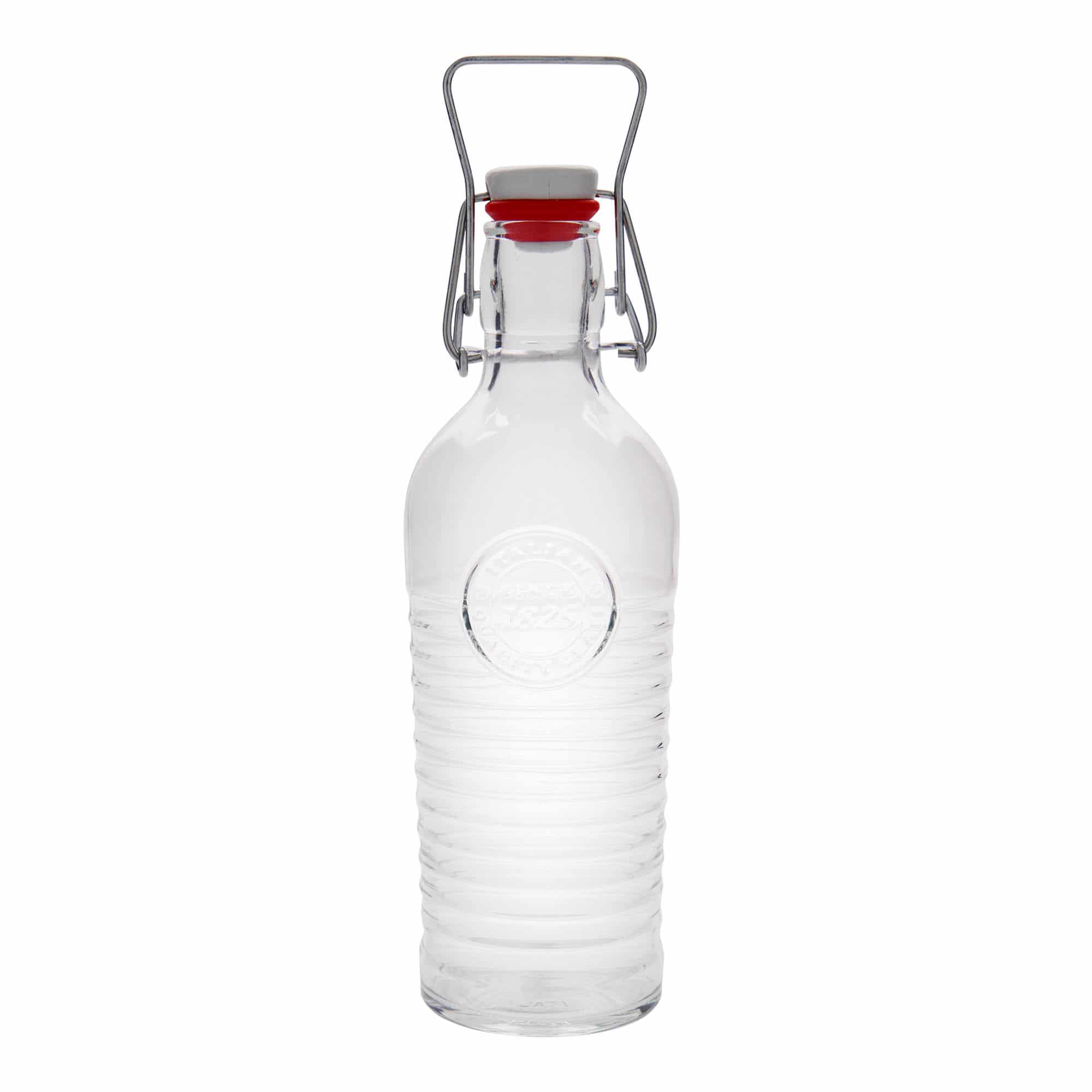 750 ml sklená fľaša „Officina 1825“, hrdlo: strmeňový uzáver