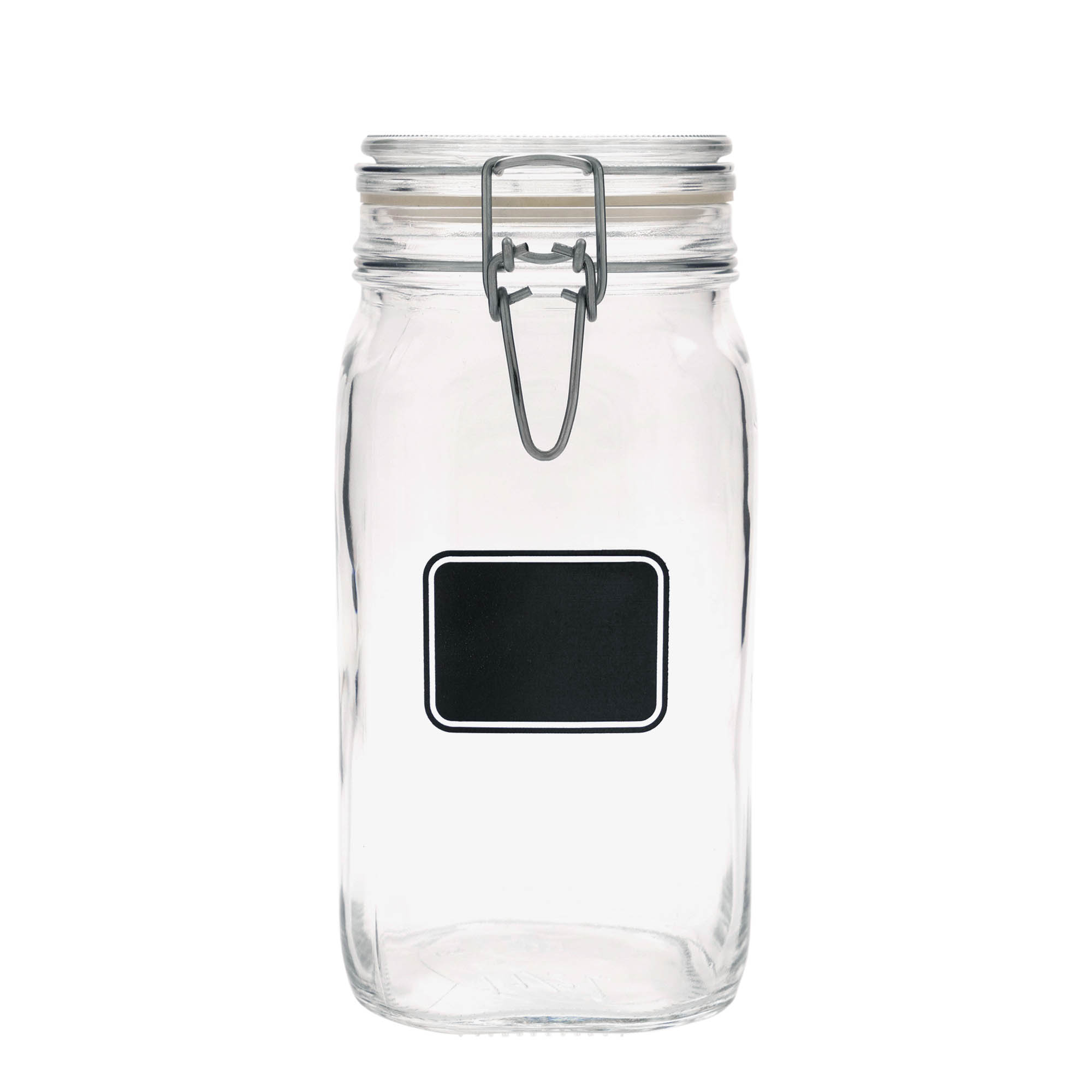 1 500 ml pohár so sklenenou pákou „Fido“, motív: štítok, štvorcový, hrdlo: uzáver so sklenenou pákou 1 500 ml pohár so sklenenou pákou „Fido“, motív: štítok, štvorcový, hrdlo: uzáver so sklenenou pákou