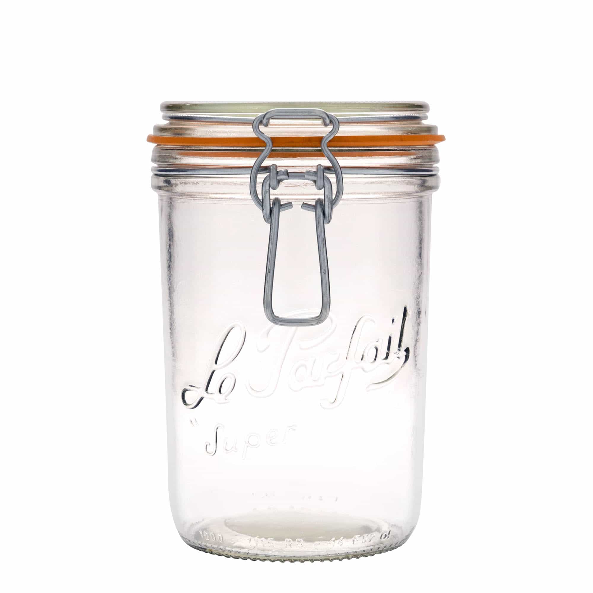 1 000 ml pohár so strmeňovým uzáverom „Le Parfait Super Terrine“, hrdlo: strmeňový uzáver 1 000 ml pohár so strmeňovým uzáverom „Le Parfait Super Terrine“, hrdlo: strmeňový uzáver